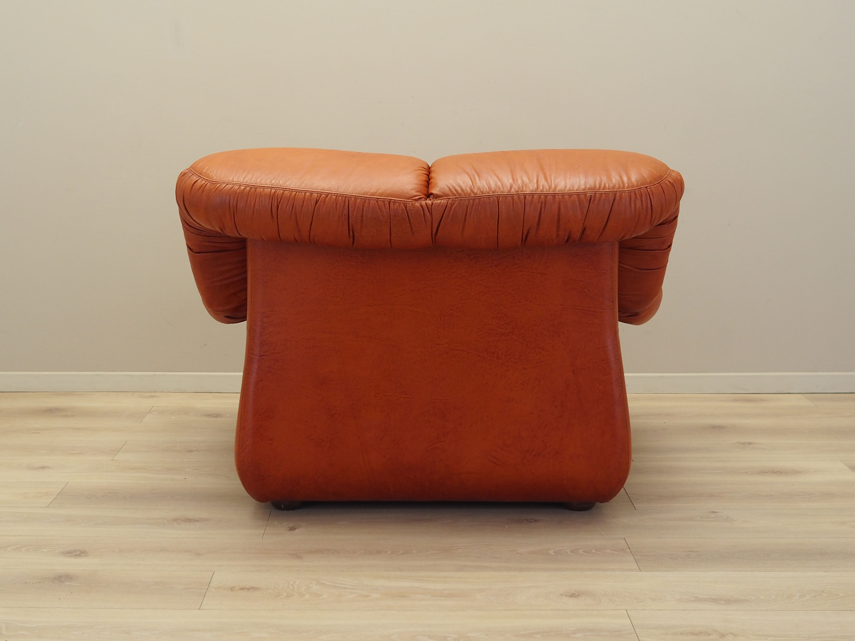 Sessel Leder Braun 1970er Jahre