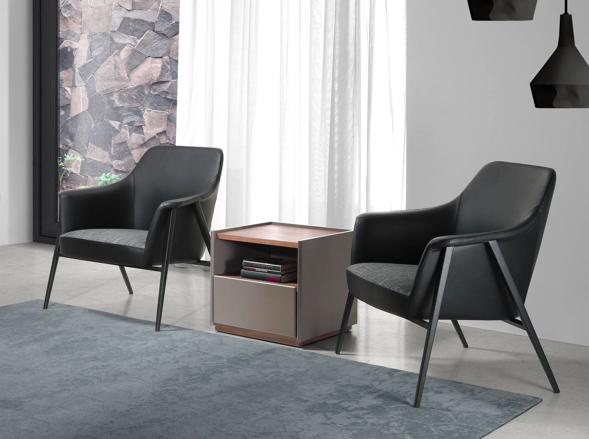 Poltrona 5080 ecopelle nera