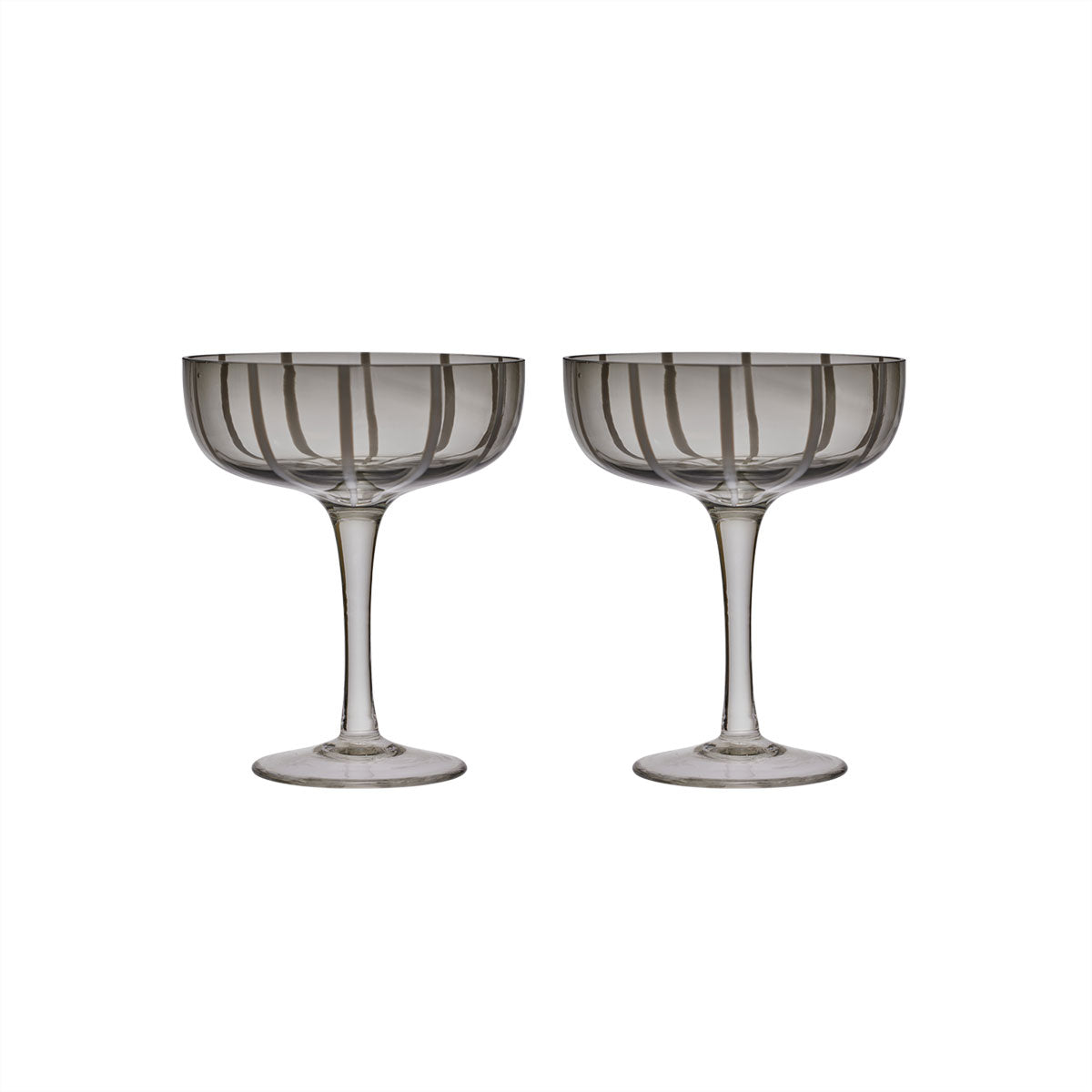 2x Mizu Coupe Glas Grau