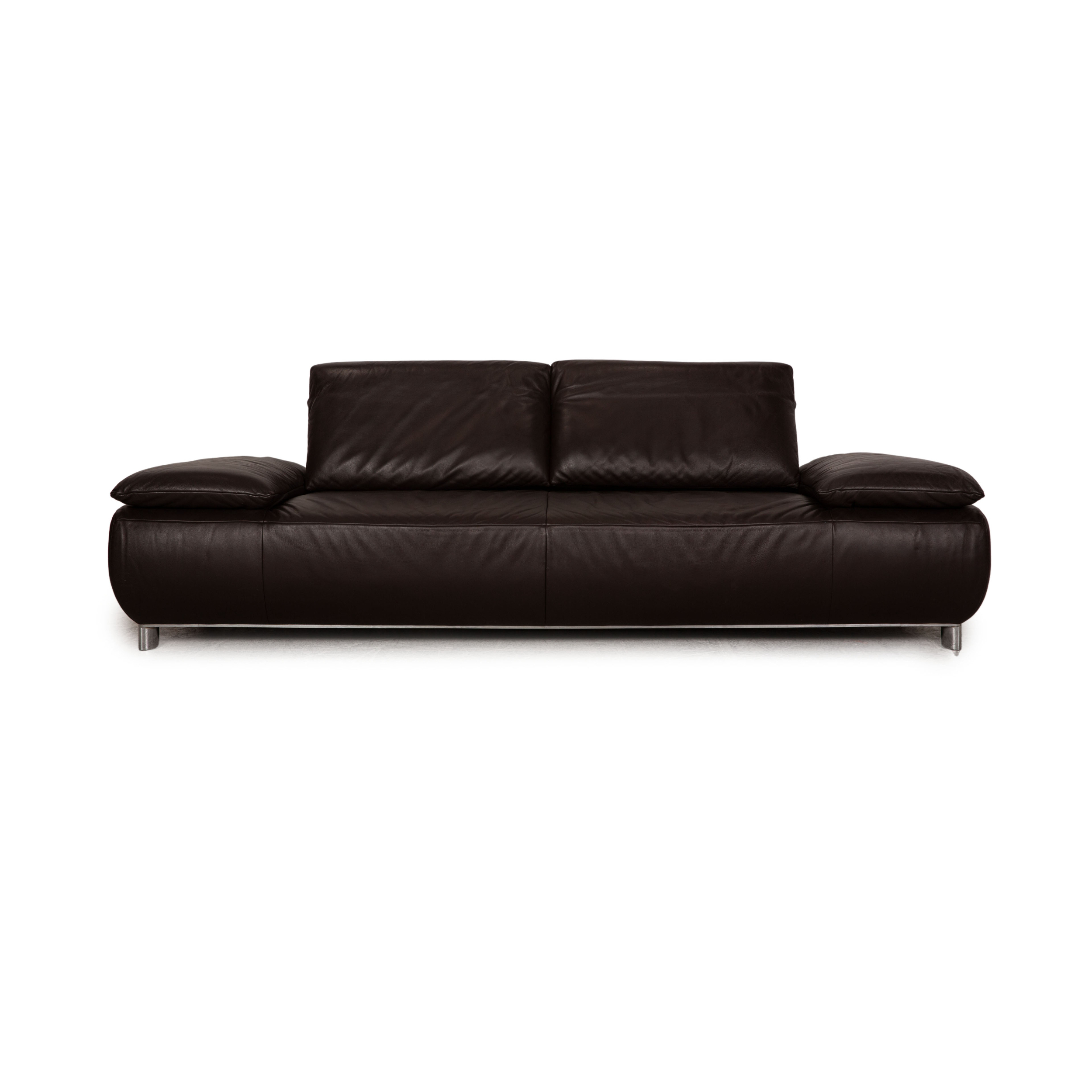 Volare Sofa 3-Sitzer mit Funktion Leder Dunkelbraun