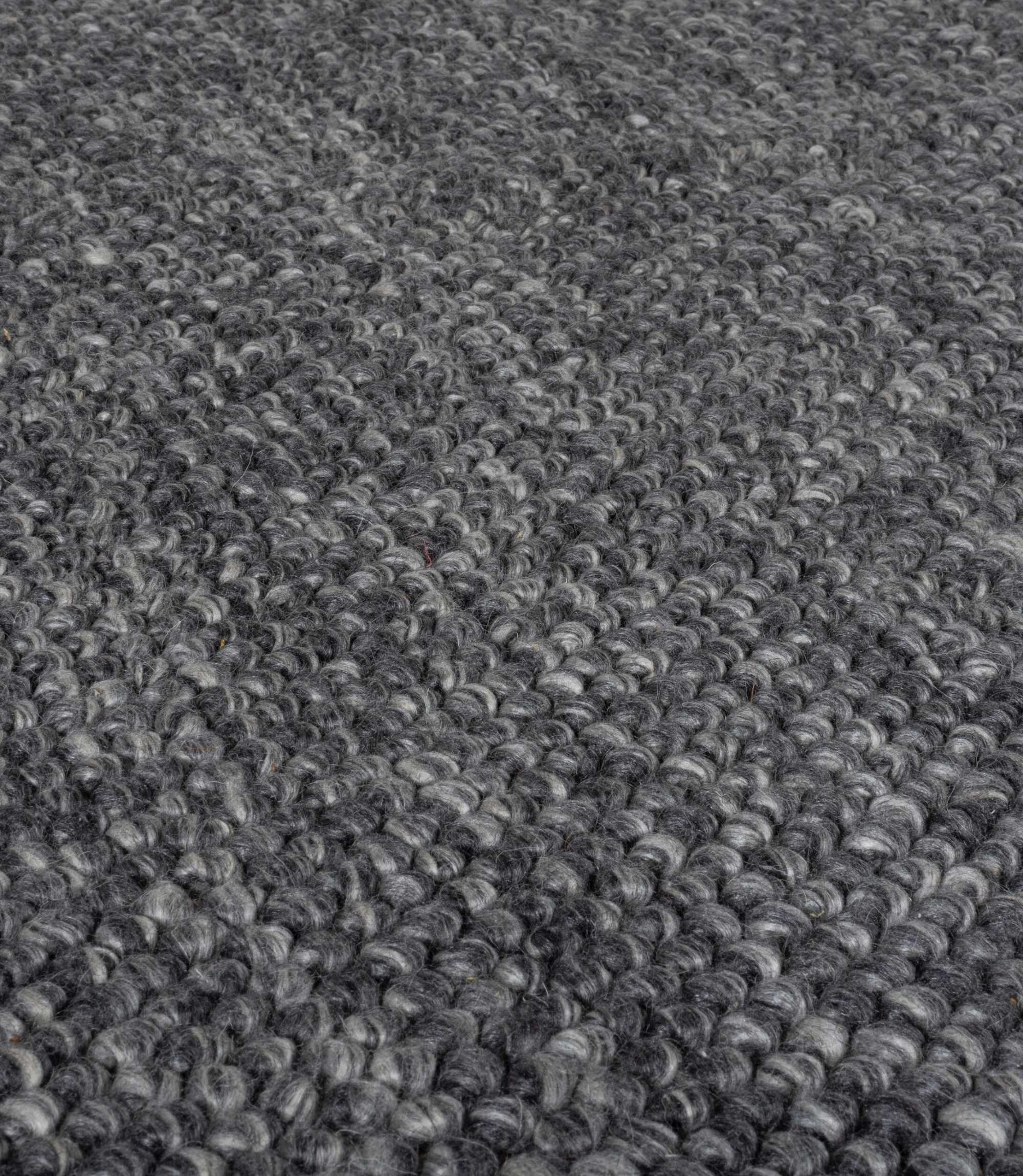 Läufer Wollmischung Minerals Dunkelgrau 60 x 230 cm
