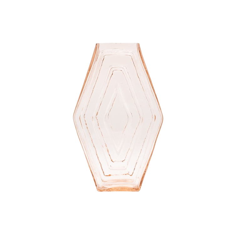 Infinite Hexagon Vase Glas Pink