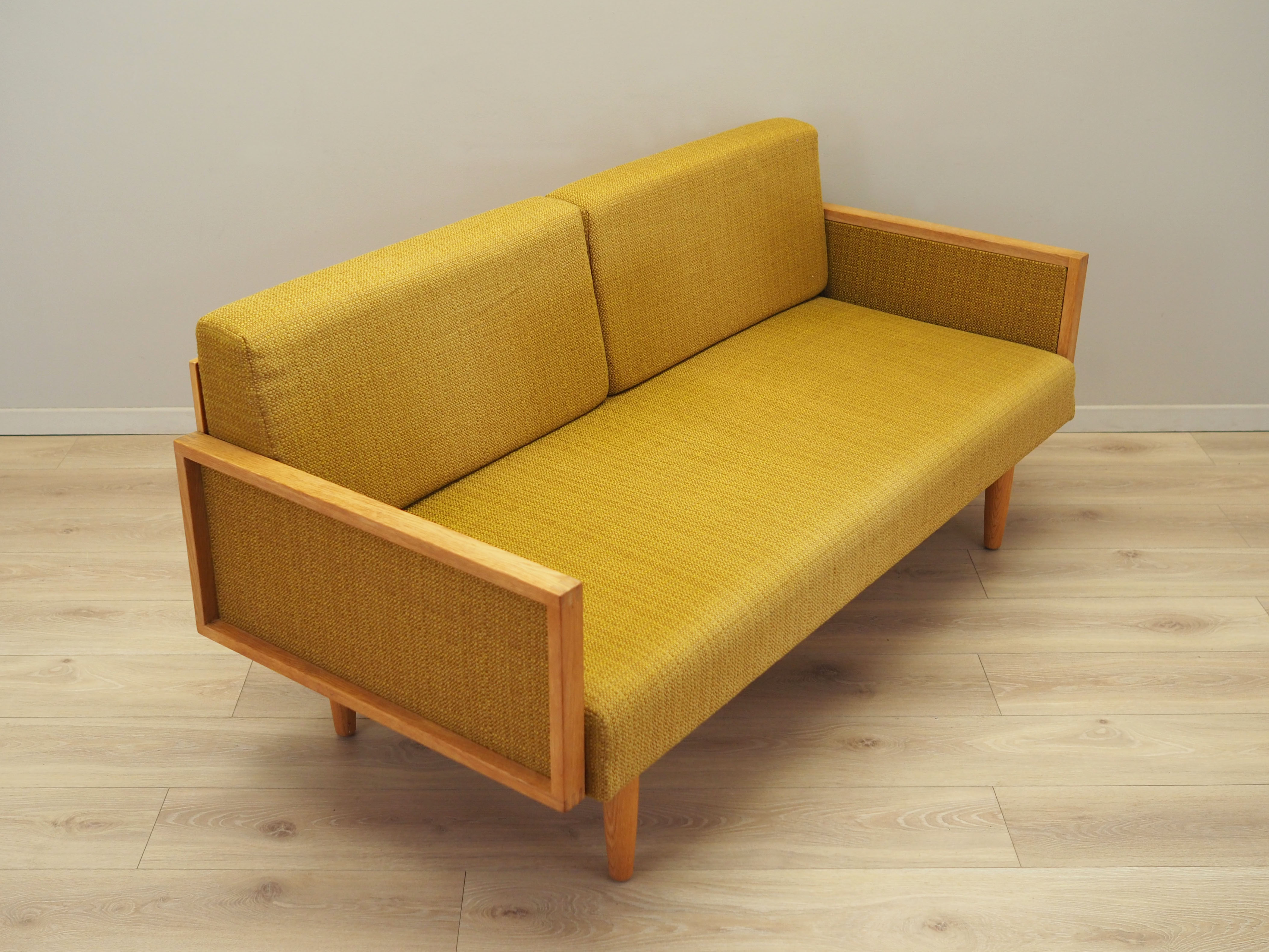 Sofa Eiche Gelb 1960er Jahre