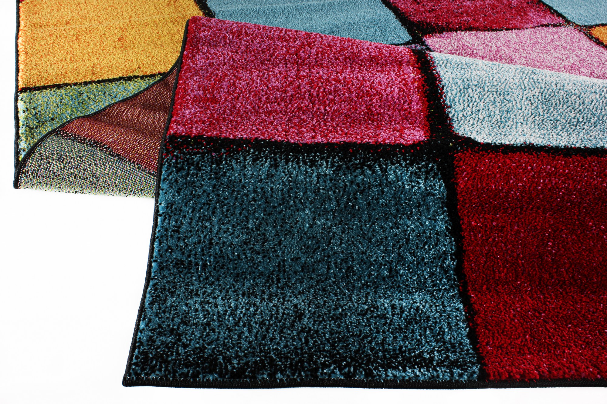 Colorful Square Carpet Multicolored