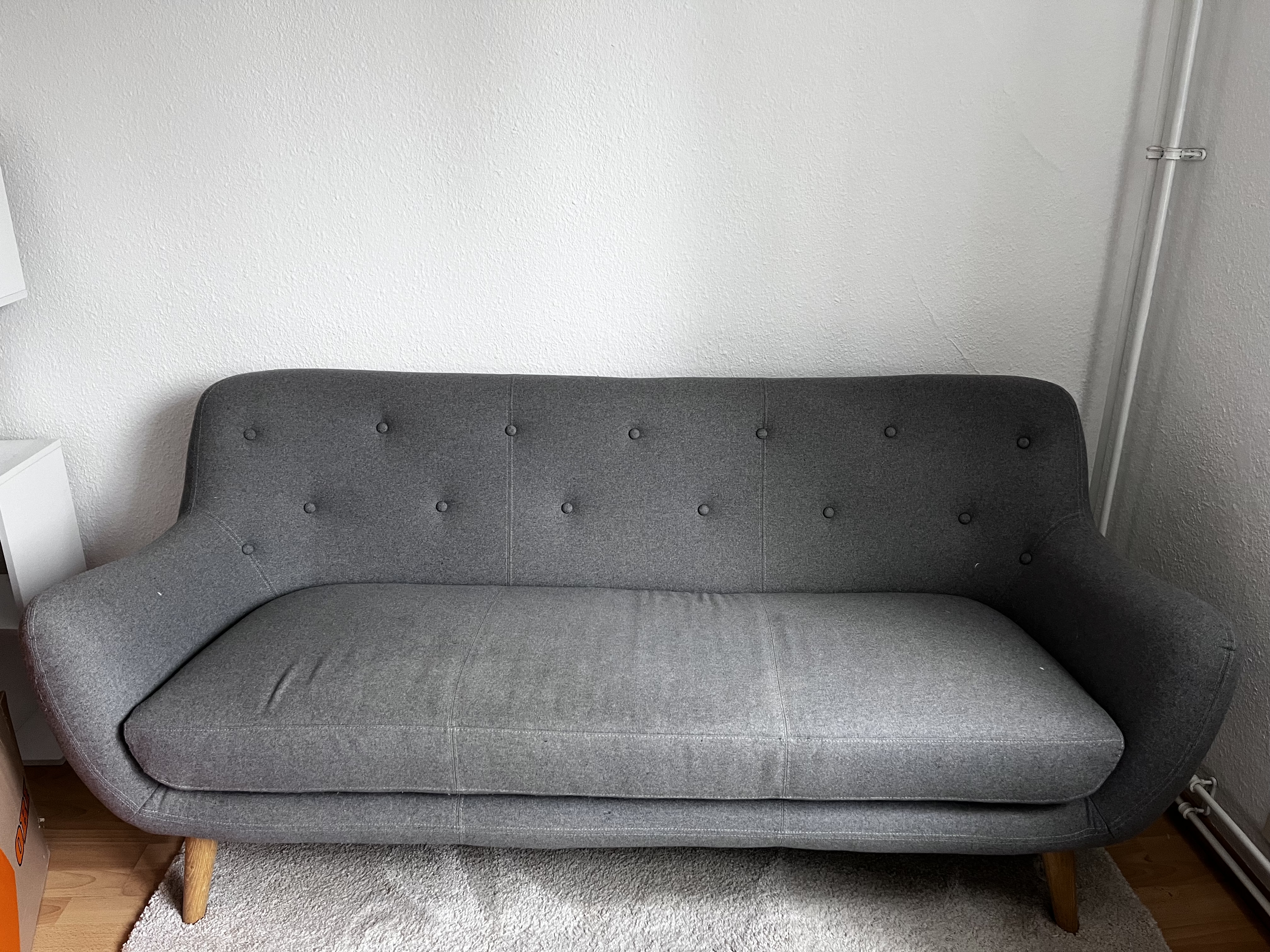 Herman Sofa 3-Sitzer Elliot Light Grey