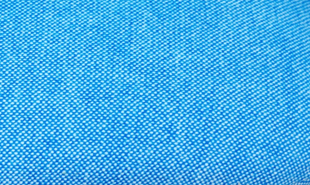 Vintage Sessel Teakholz Textil Blau 1960er Jahre