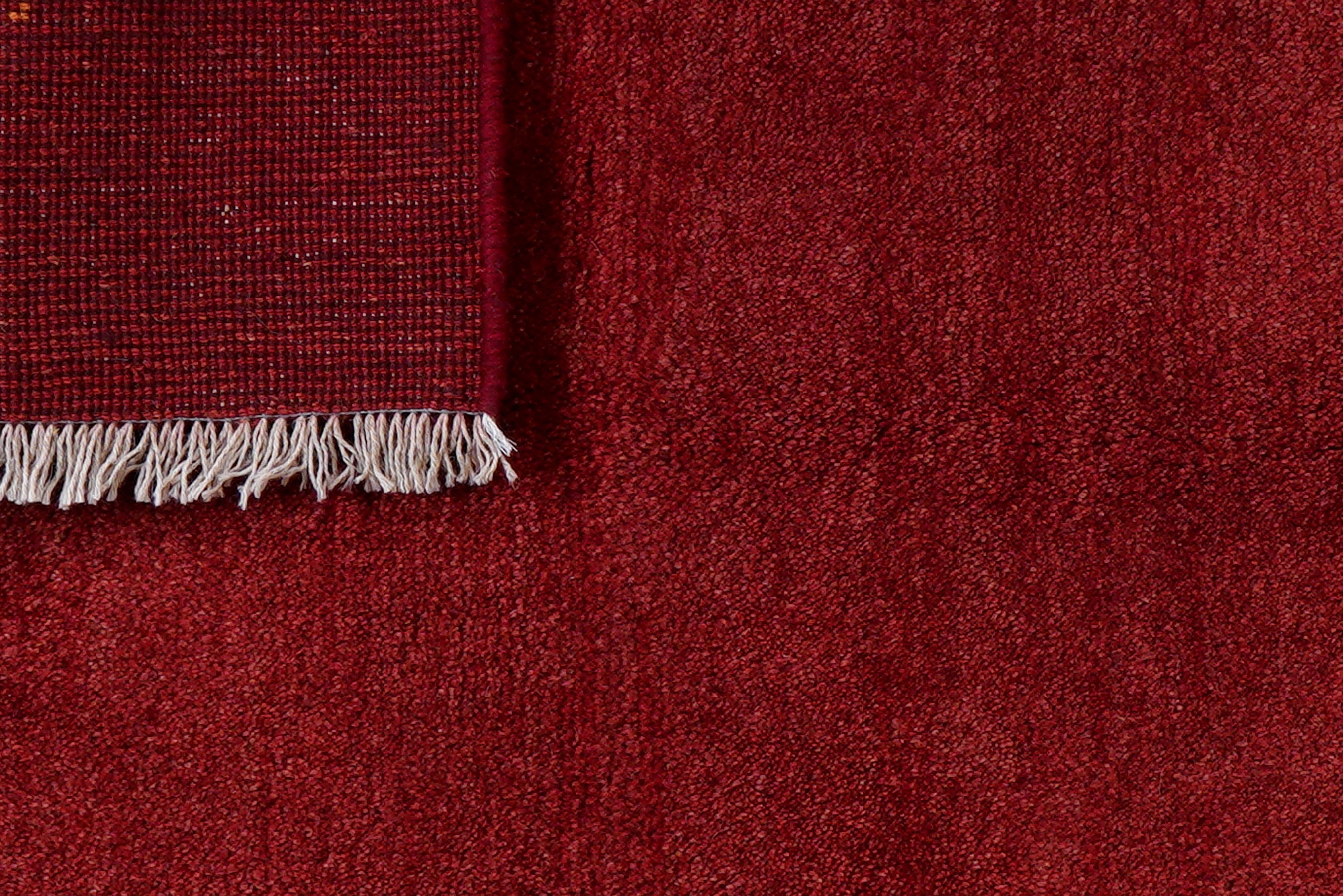 Gabbeh Teppich Wolle Rot