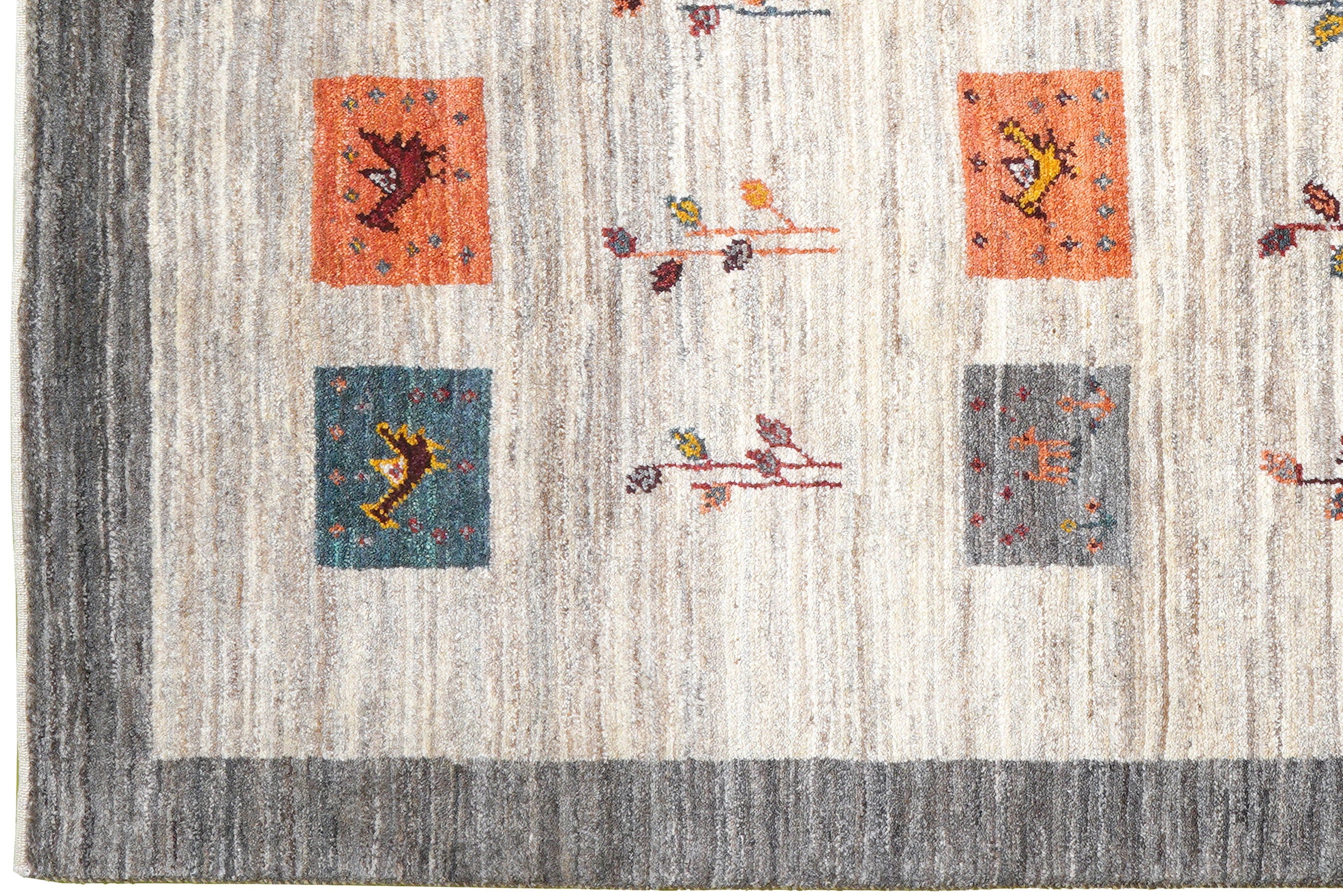 Tappeto Gabbeh Rizbaf Lana Beige