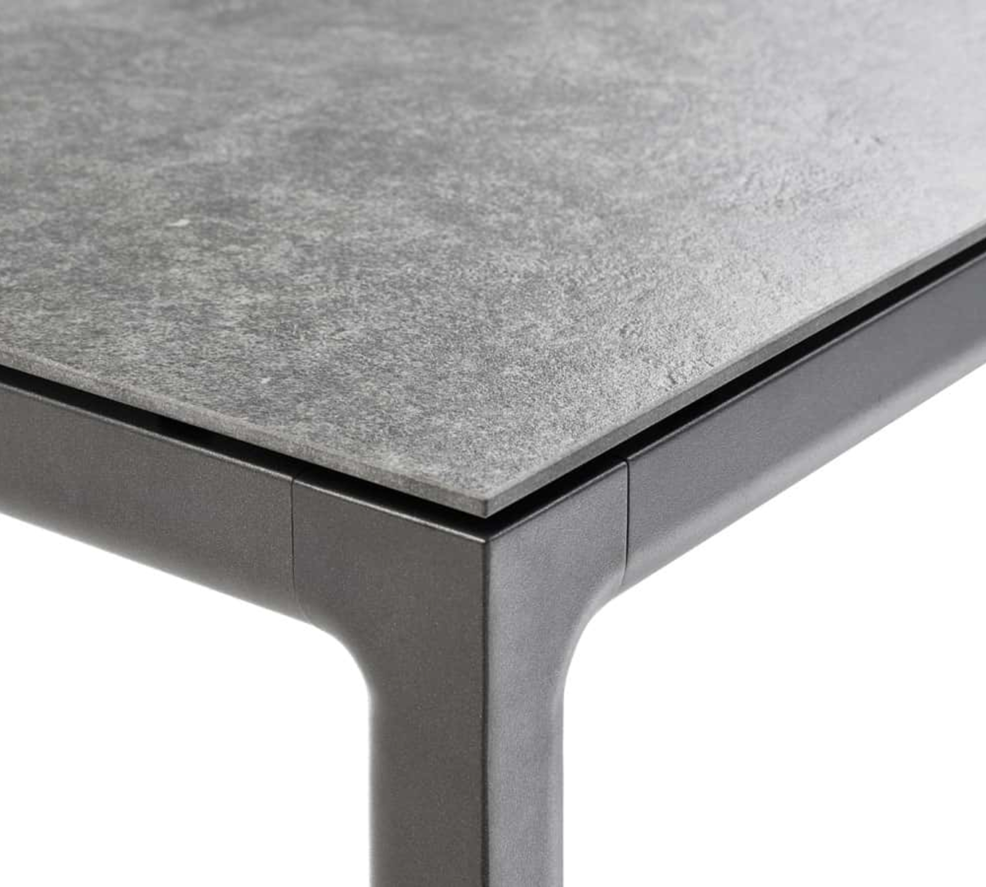 Soft Tisch Aluminium HPL-Platte Anthrazit 240 x 100 cm