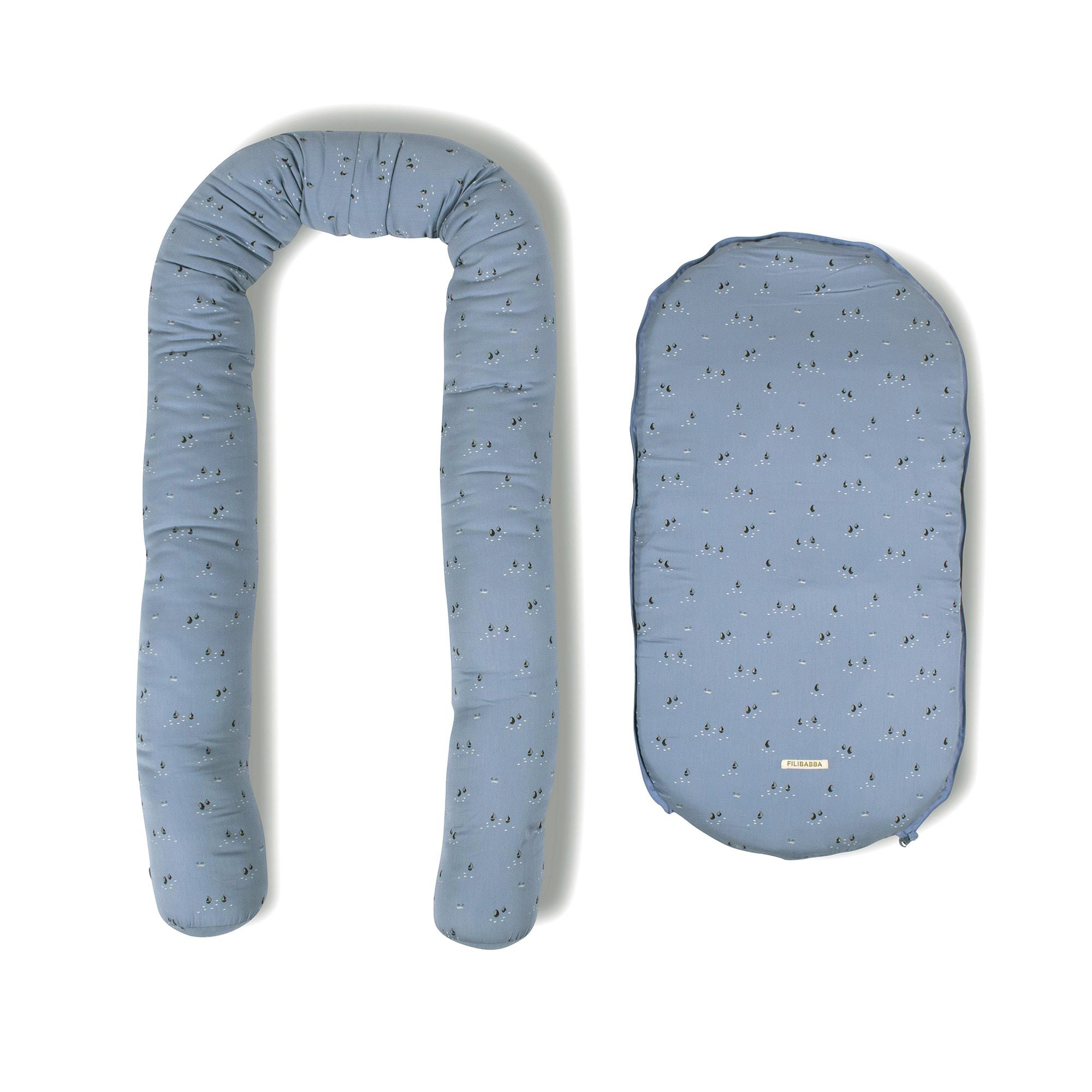 Wave Therapy Babynest Bio-Baumwolle Blau