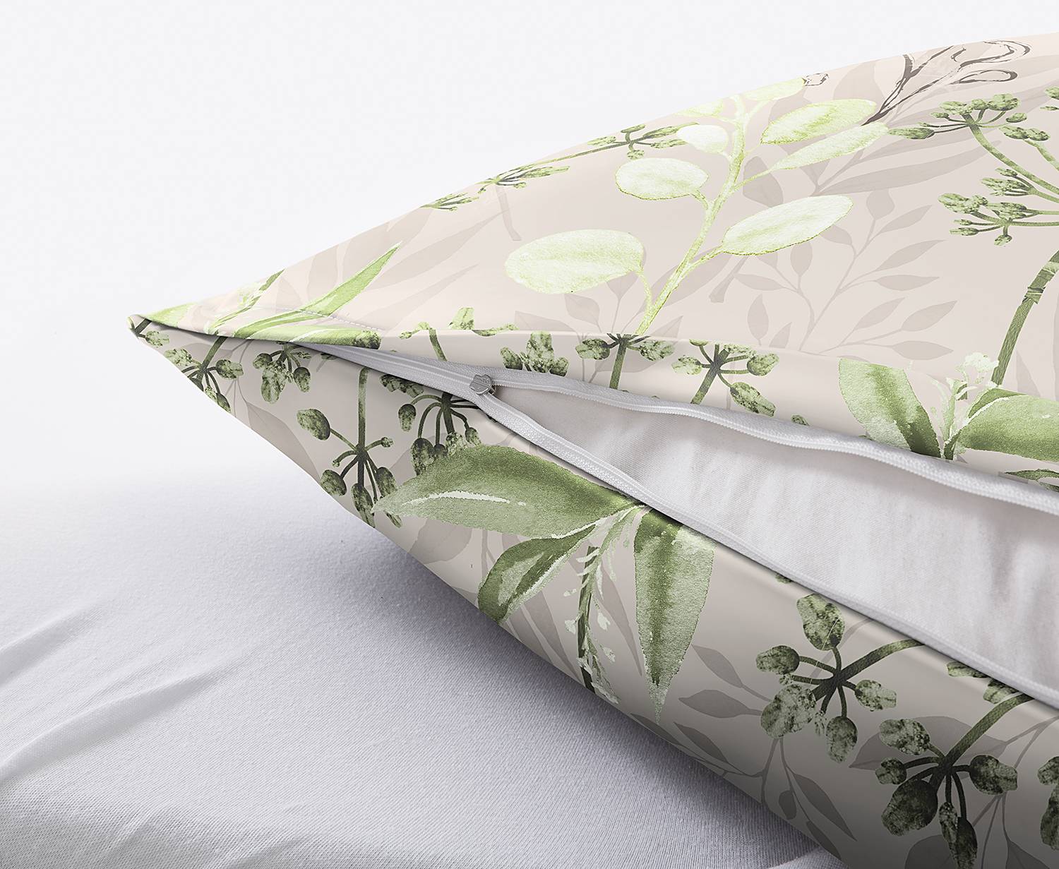 Lukardis Bettwäsche Baumwollsatin Olivgrün Beige 155x220cm