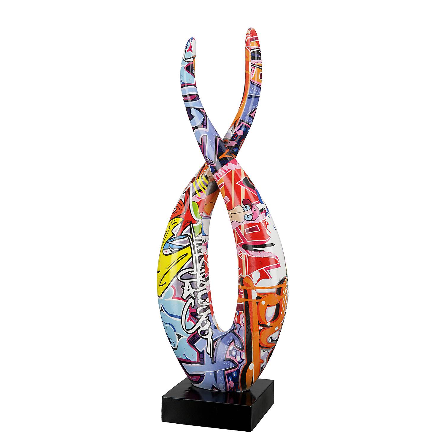 Skulptur Flame Street Art Kunstharz Multicolor