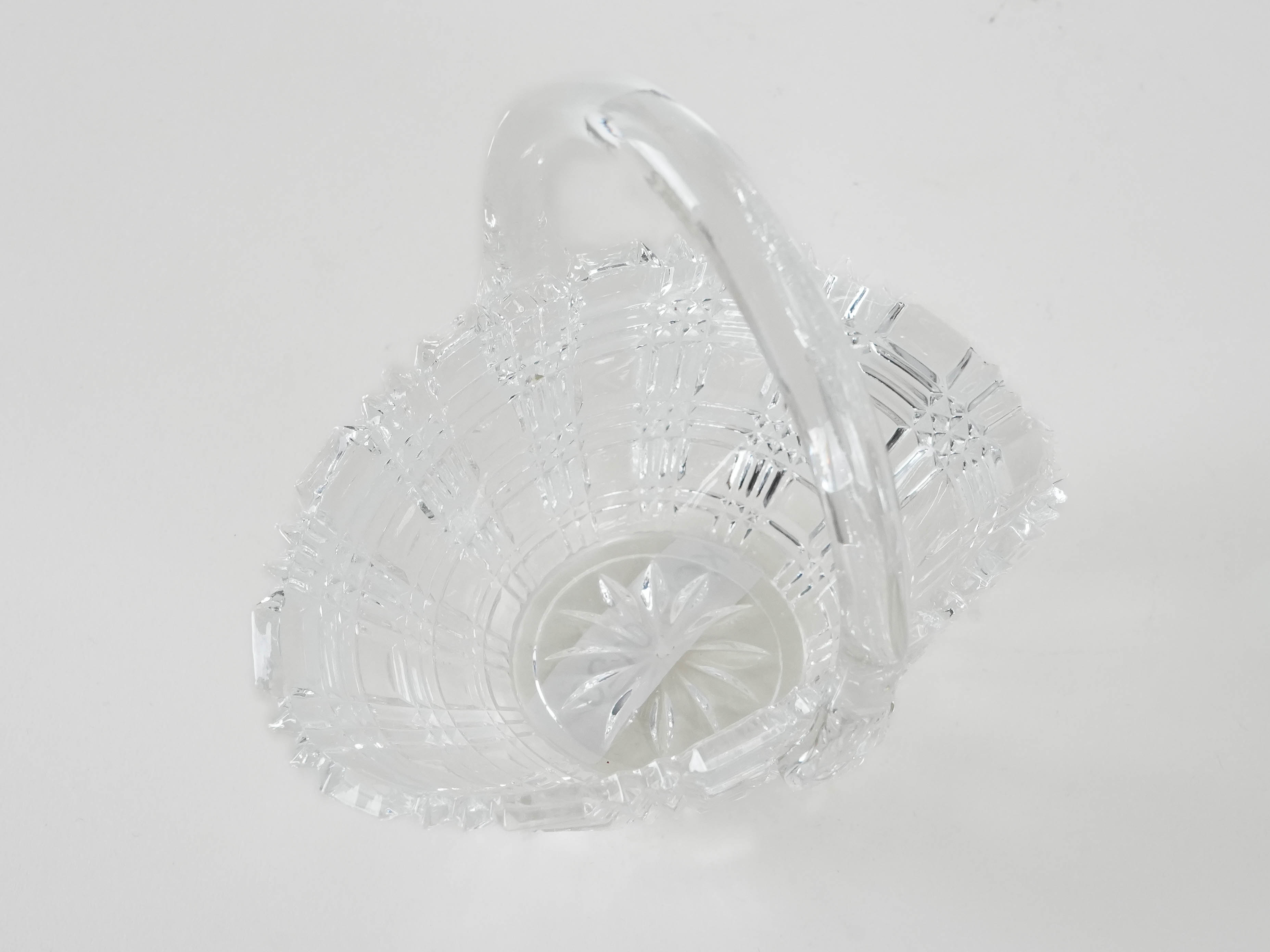 Korb Zuckerschale Transparent 1970er Jahre