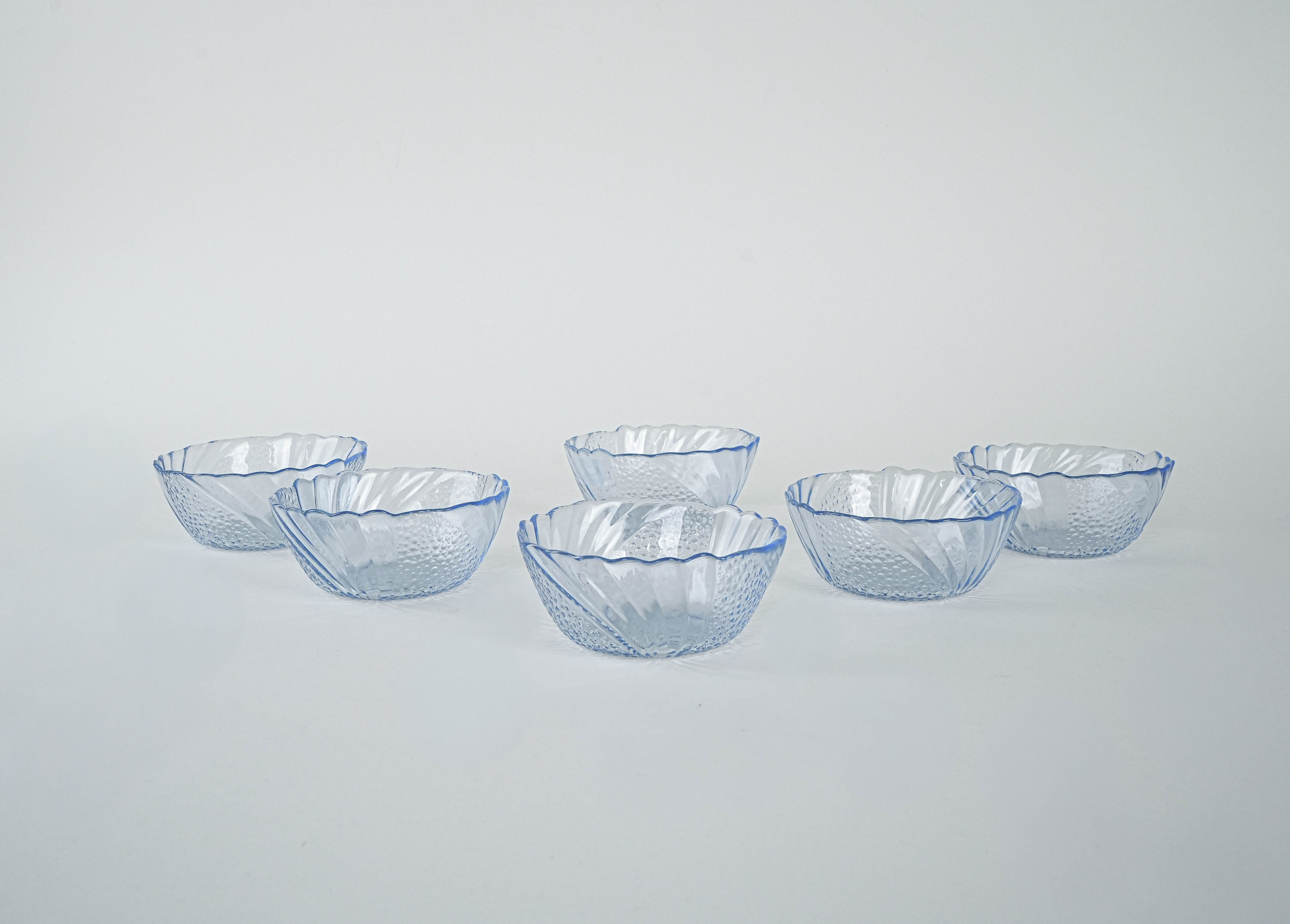 Glass bowl set Transparent 1970s