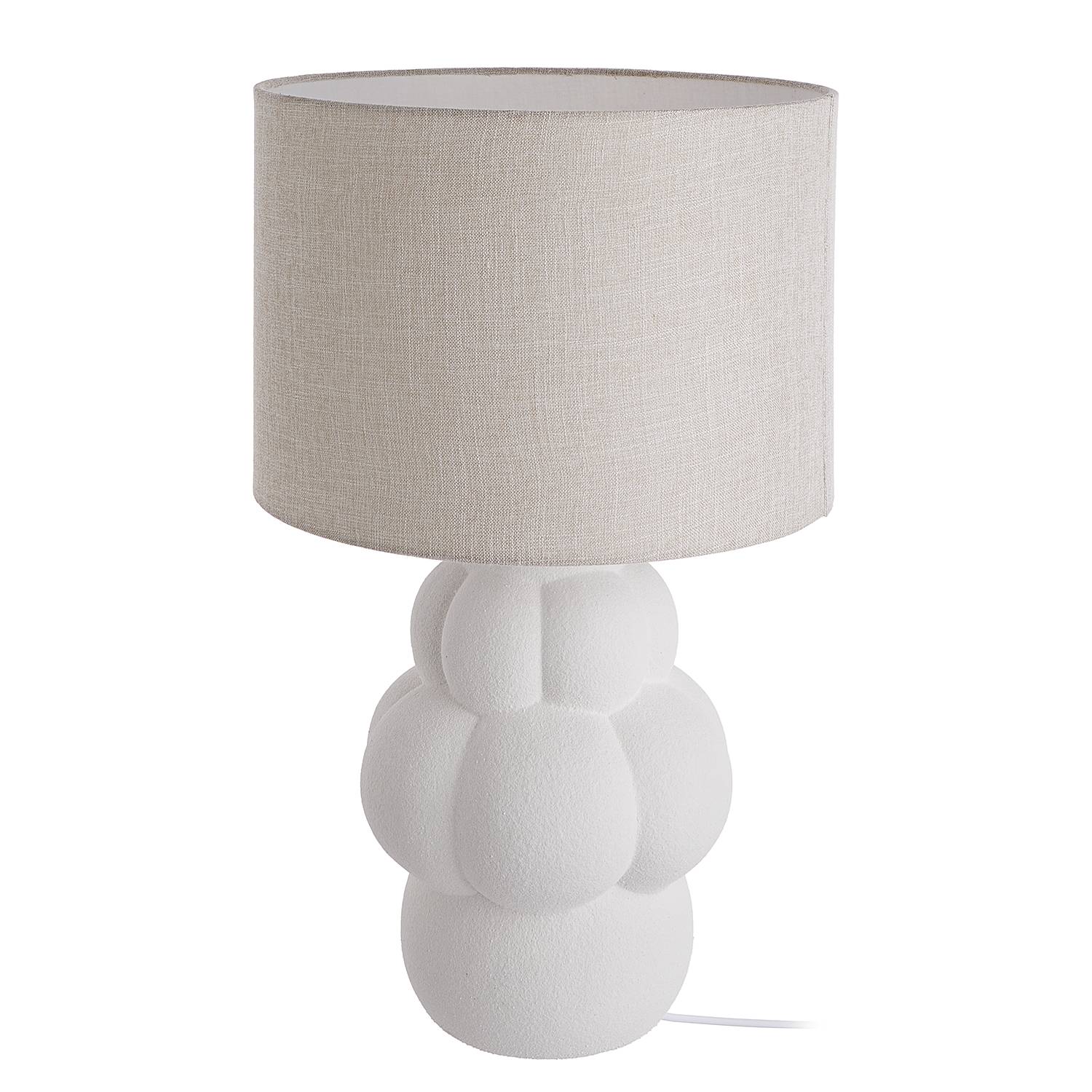 Table lamp ARTISTA 1-light ceramic linen white