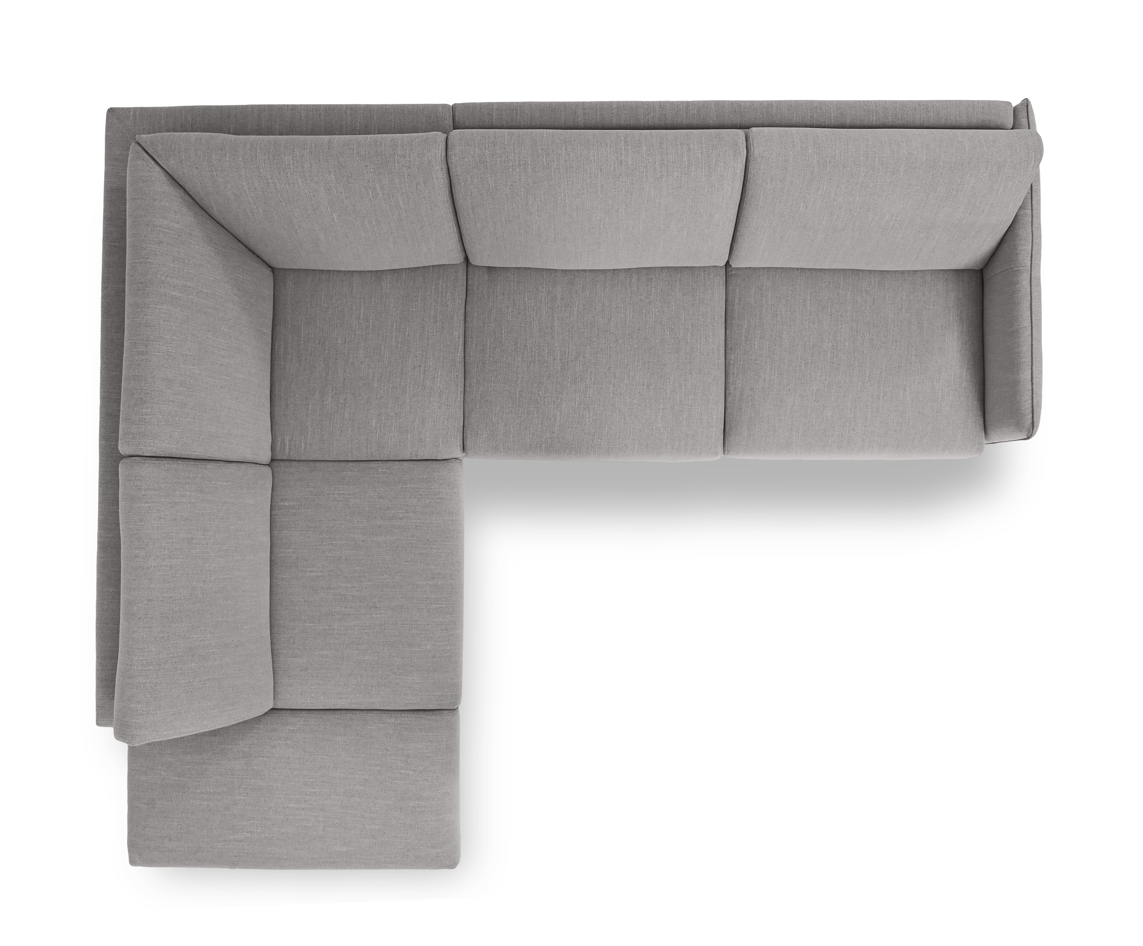 Ecksofa Novato mit Dauerschlaffunktion Textil Grau