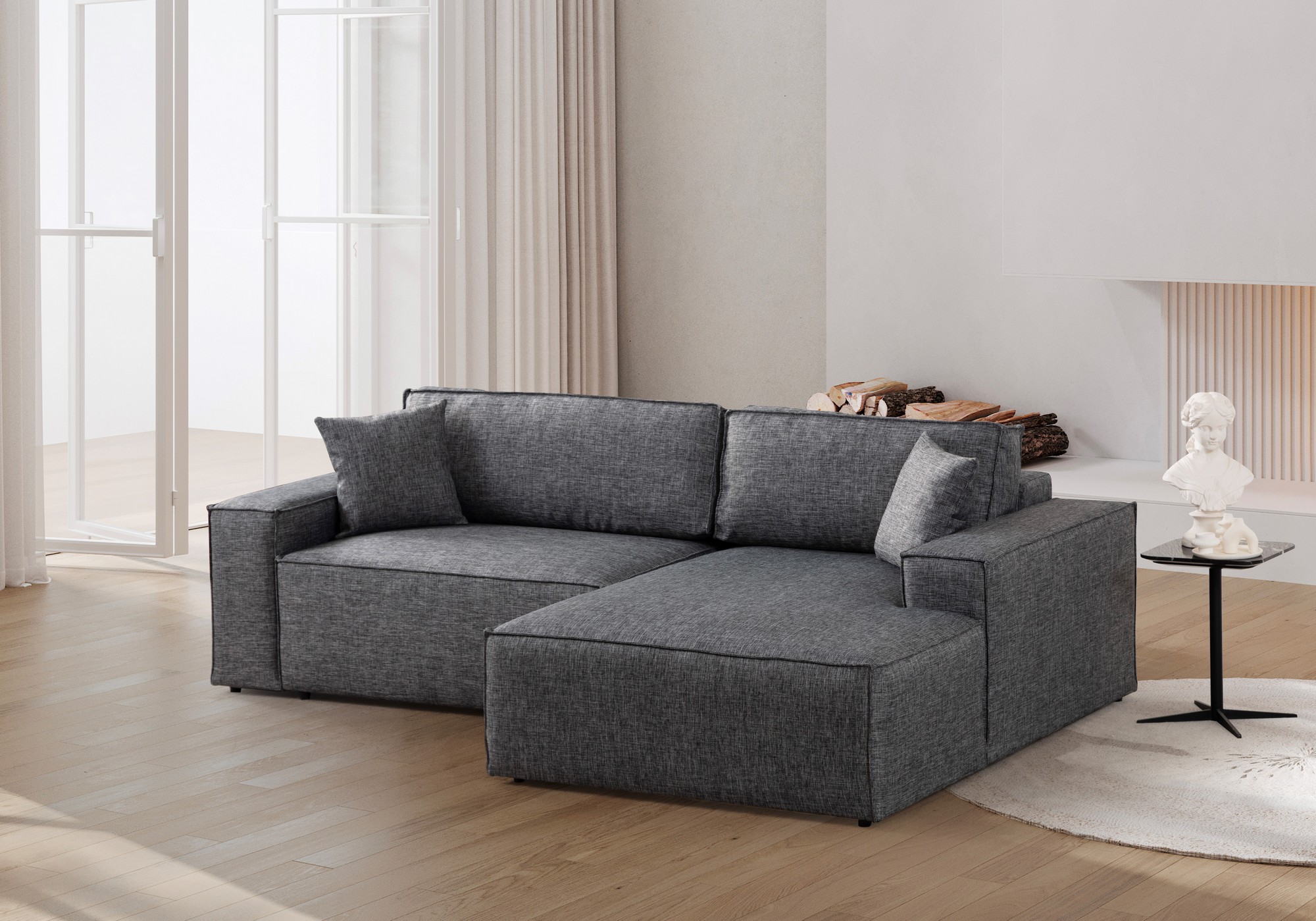 Pƒ±rlo Right Corner Sofa Dark Grey