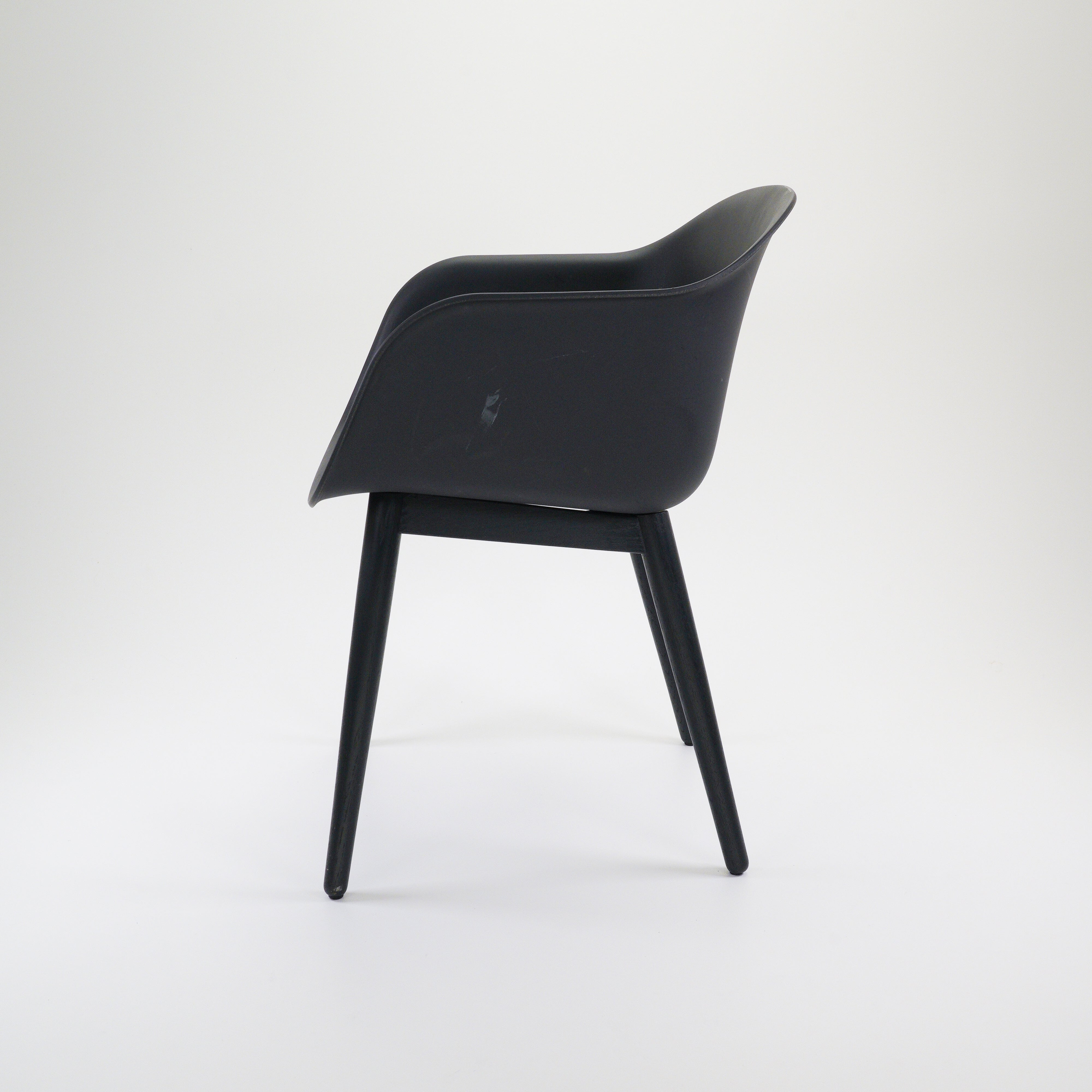 Fiberglass Chair Kunststoff Schwarz