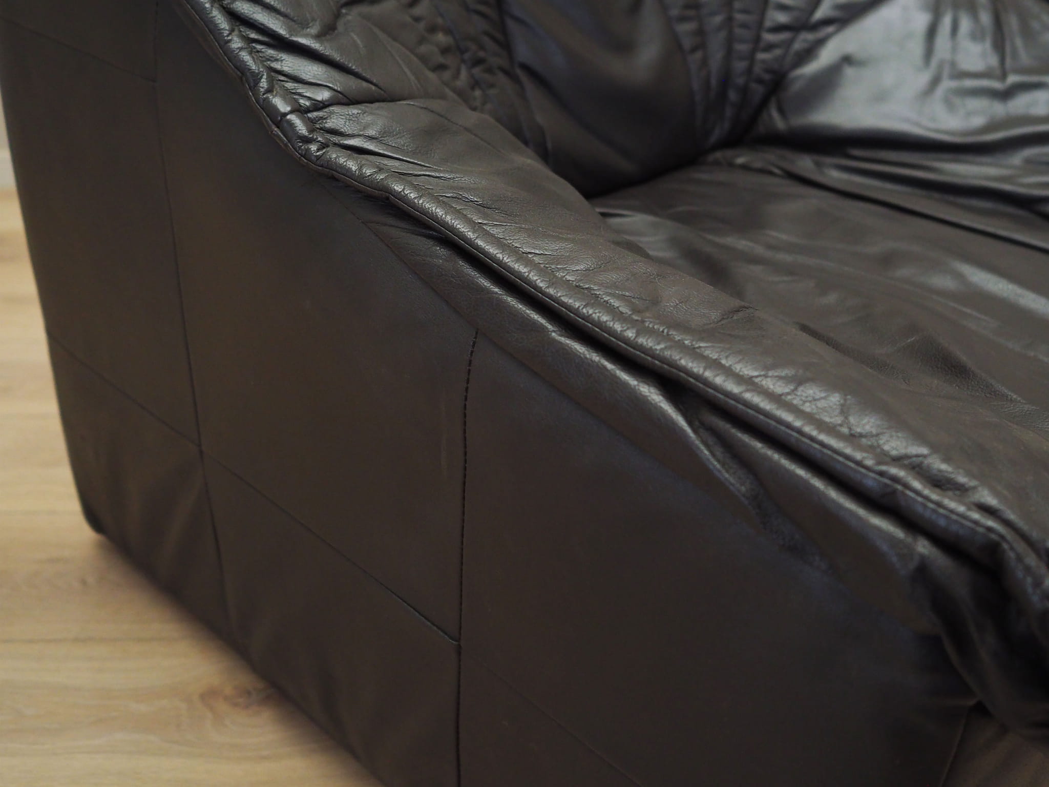 Armchair Leather Black 1960s