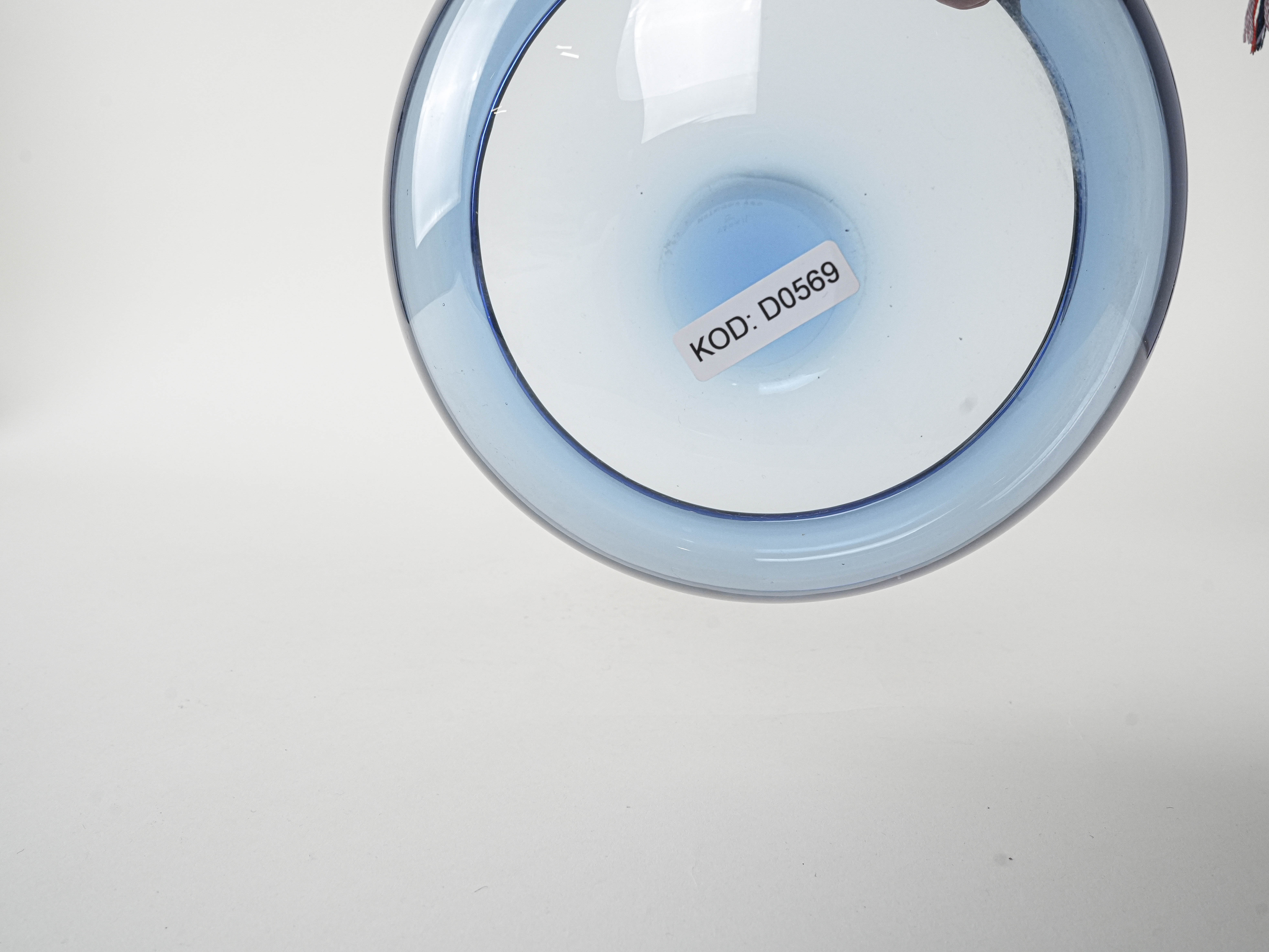 Blaue Glasschale 1960er Jahre