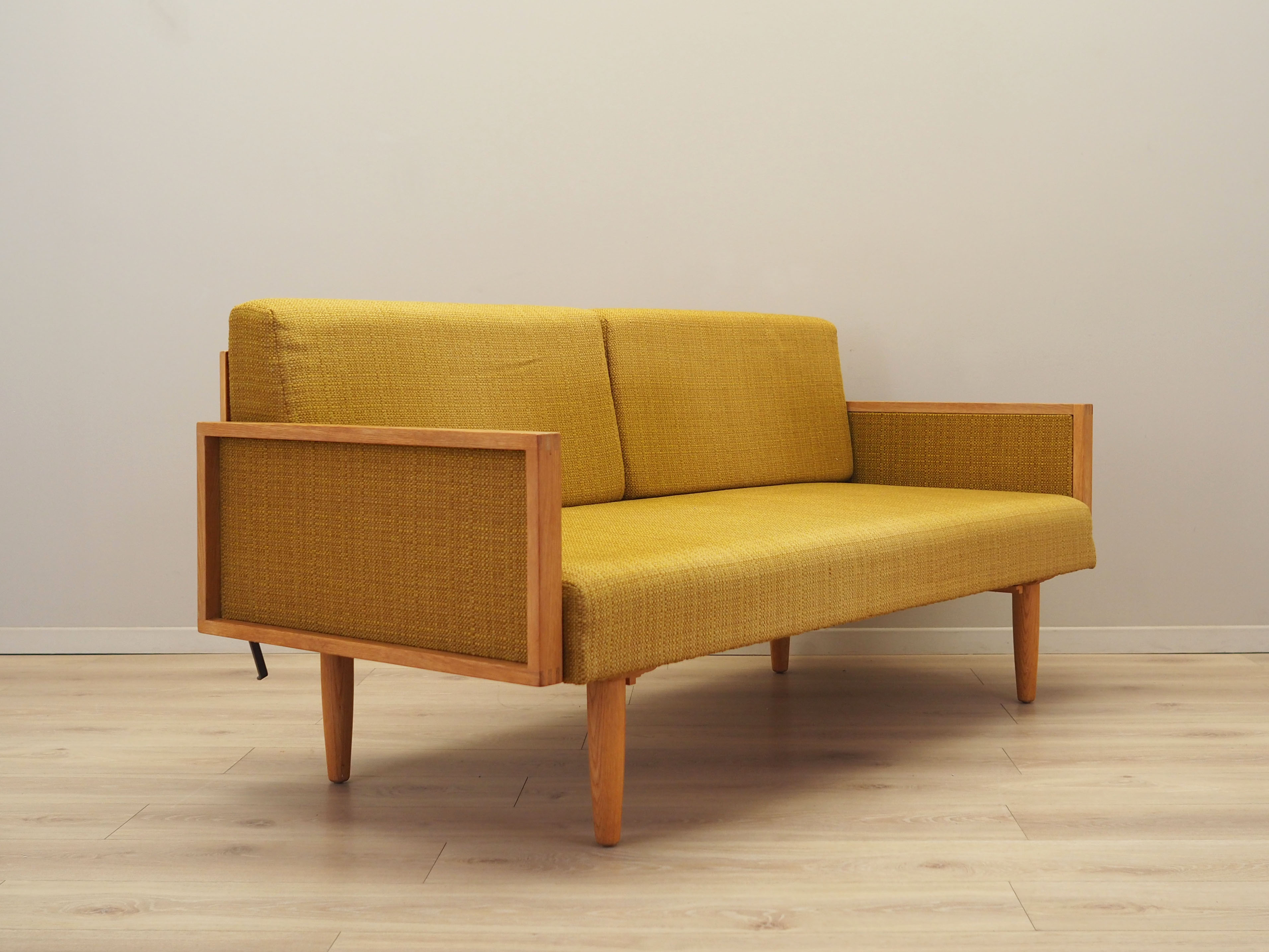 Sofa Eiche Gelb 1960er Jahre