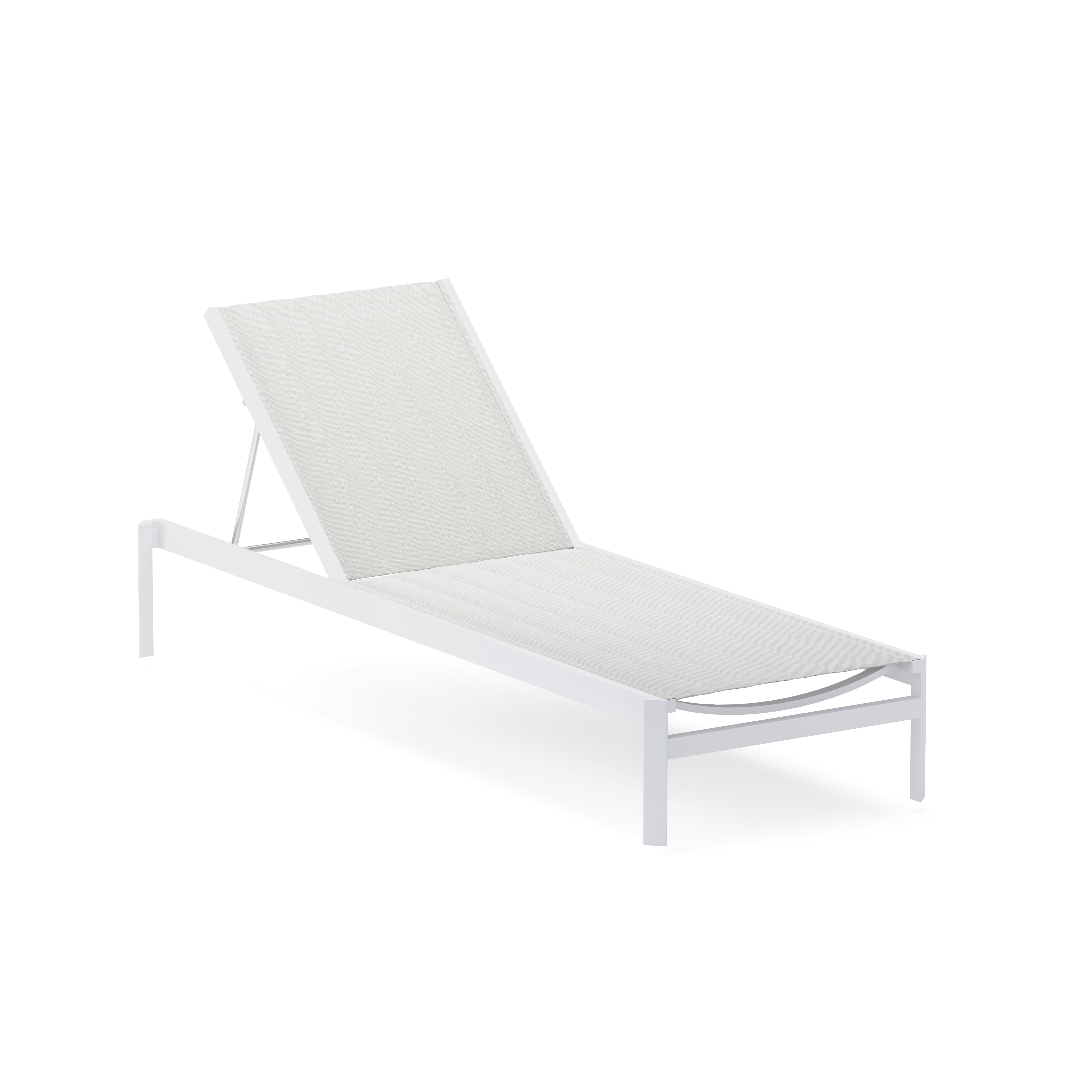 MANTRA textiles Sun Lounger White Silver