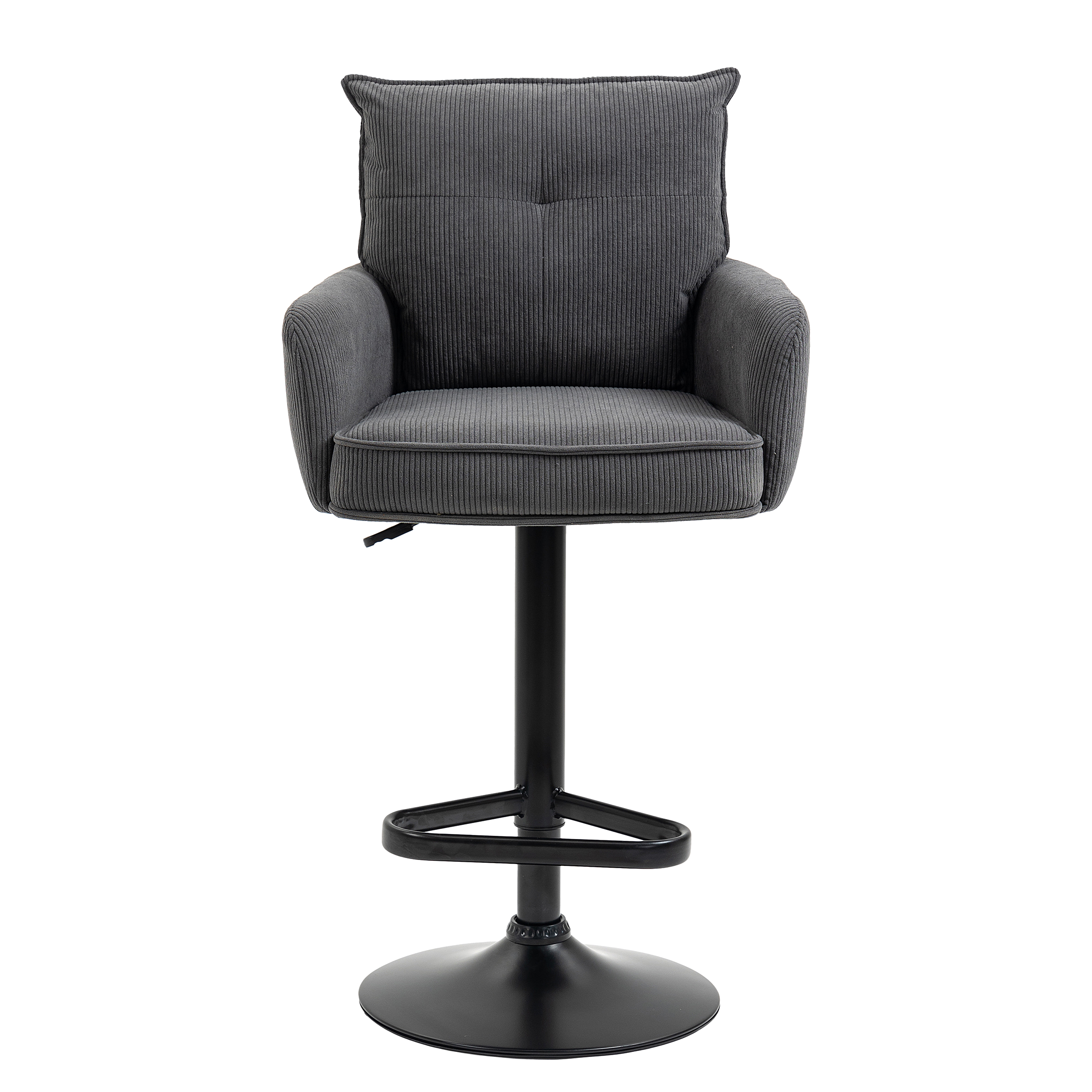 2x Drehbarer Barstuhl DIDRIP Höhenverstellbar Grau