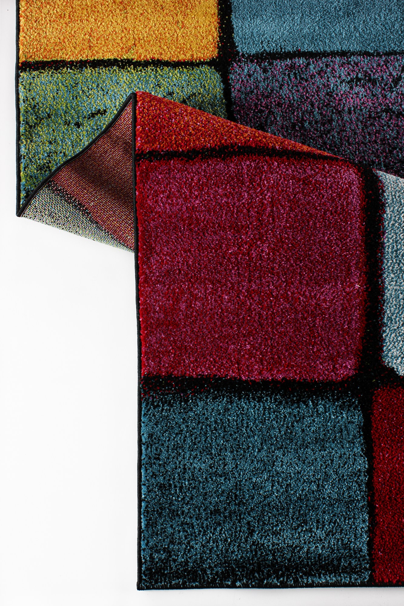 Colorful Square Carpet Multicolored