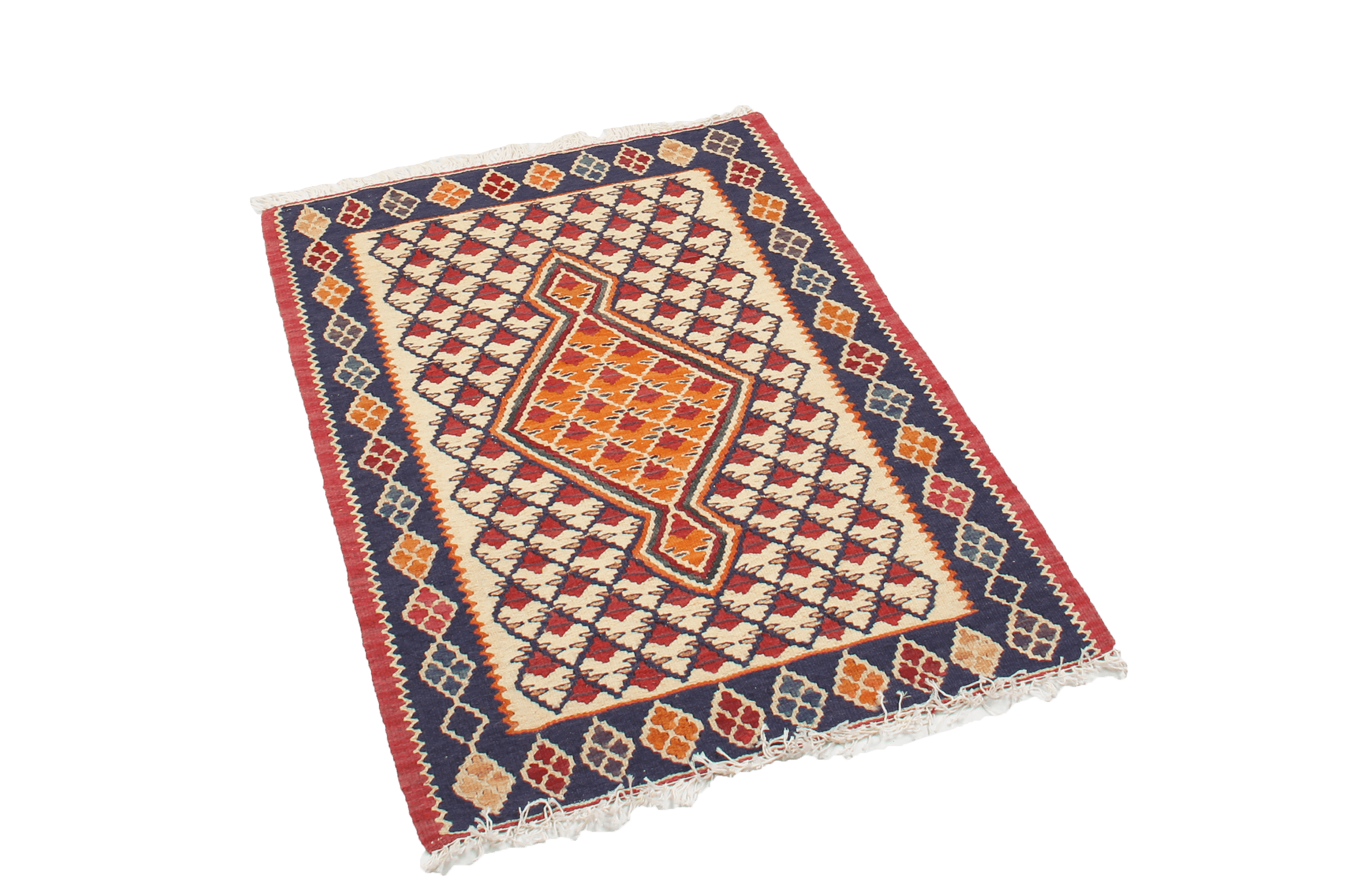 Kilim Senneh Teppich Mehrfarbig