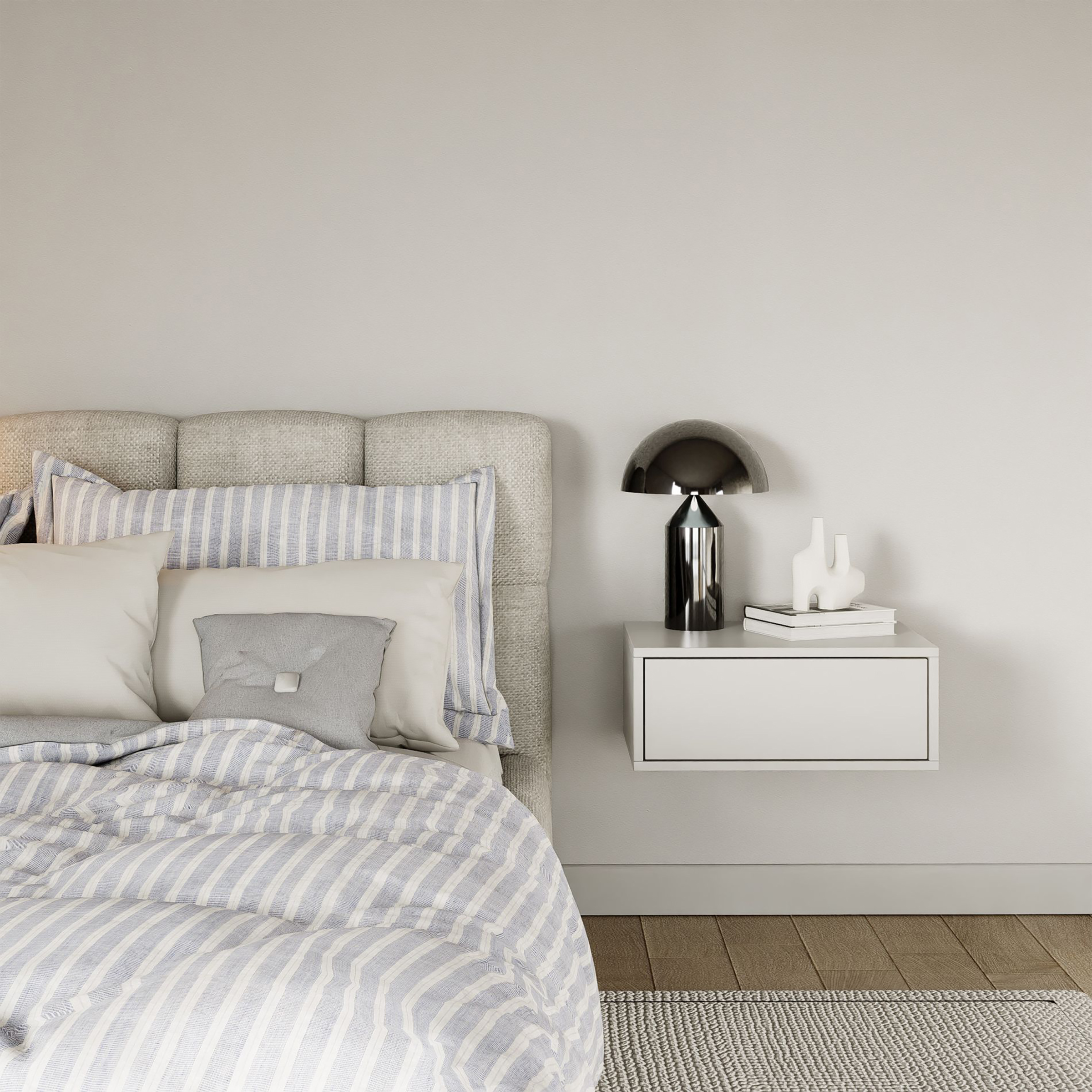 Floating Nightstand Framme White 20 cm
