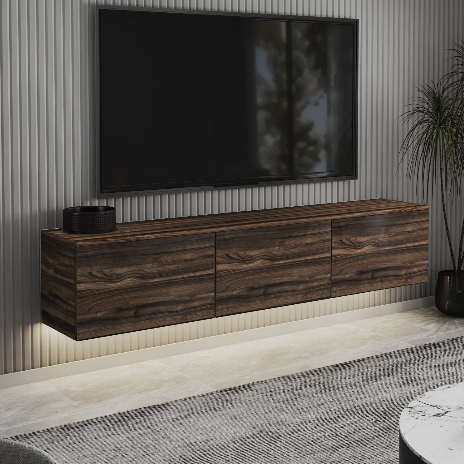 Neon TV Stand Chestnut