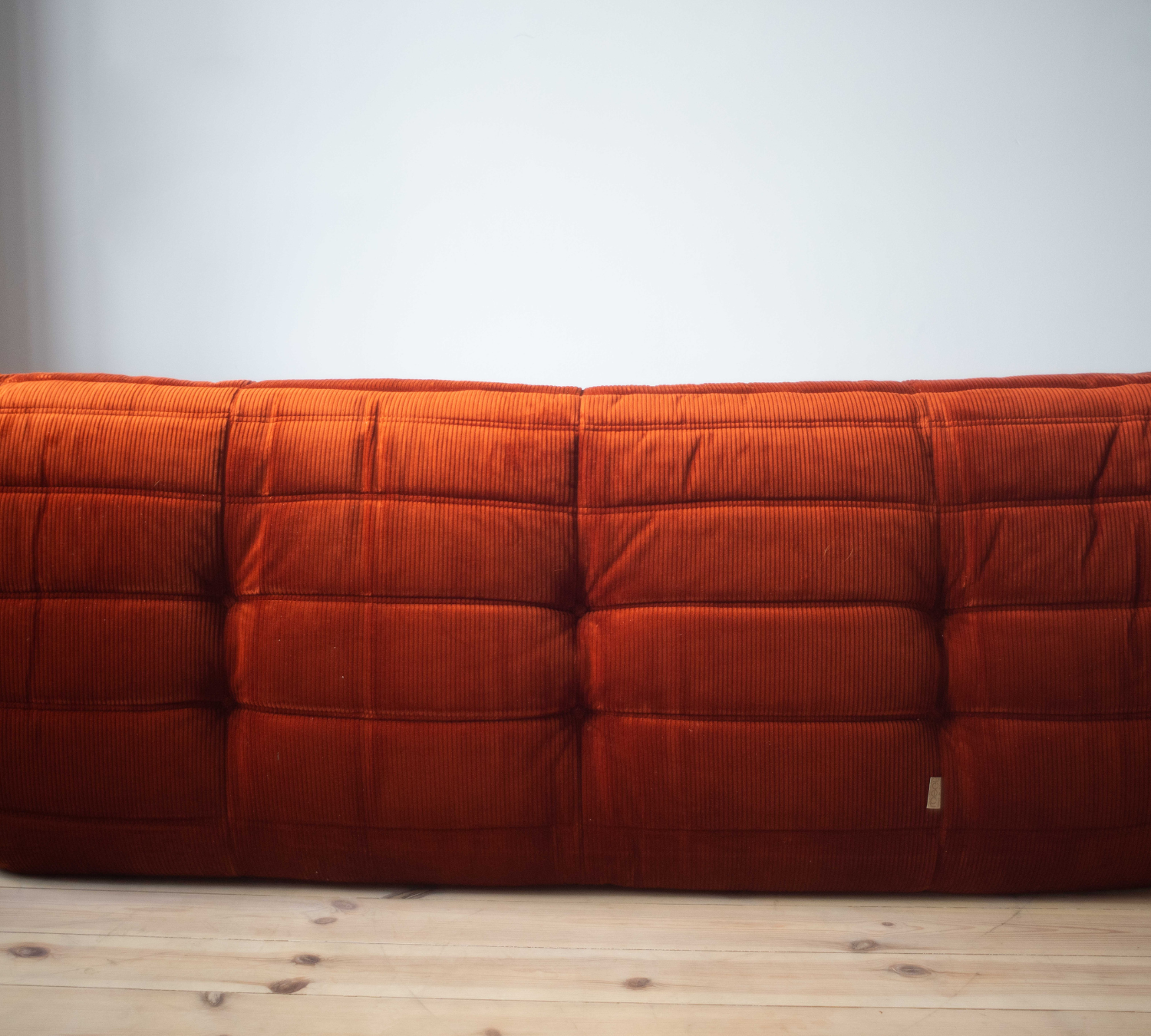 Togo Sofa 3-Sitzer Cord Bernsteinorange