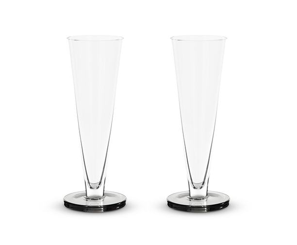 Puck Flute Glass 2-piece Set Transparent