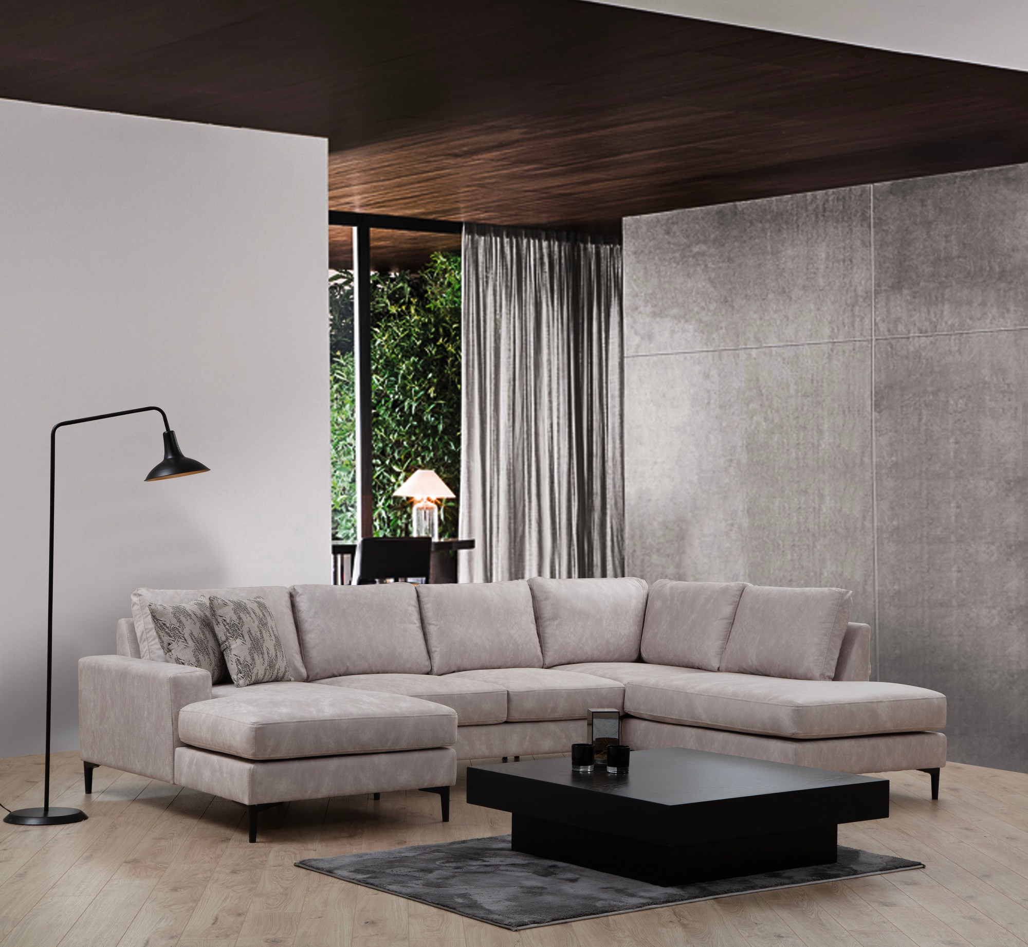 Porto Ecksofa Links Creme