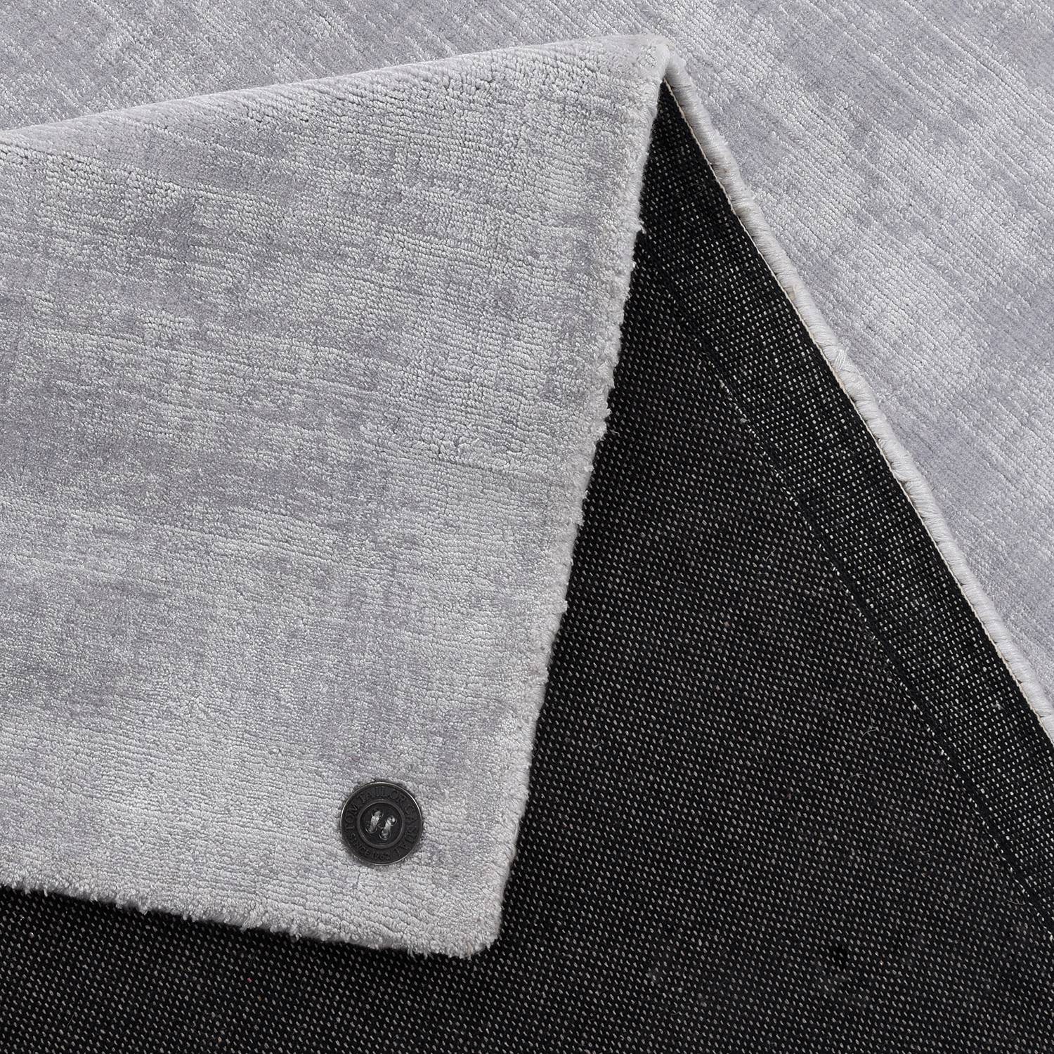 Shine Short Pile Rug Viscose Silver 50 x 80 cm