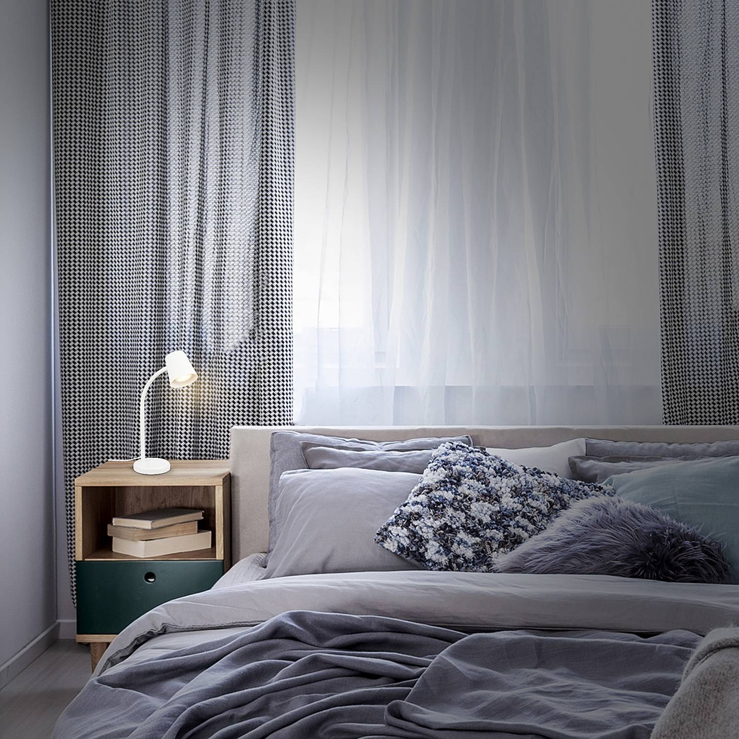 Sallani Table lamp Aluminum White