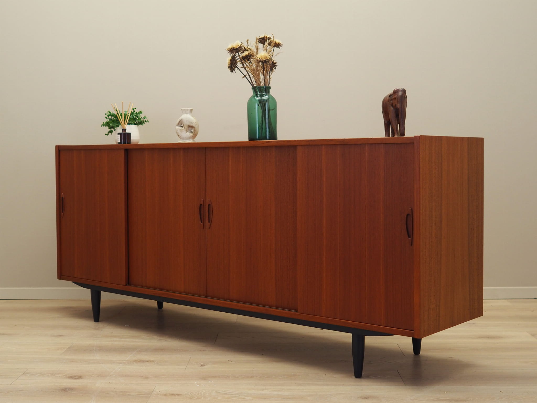 Vintage Sideboard Teak Wood Brown 1970s