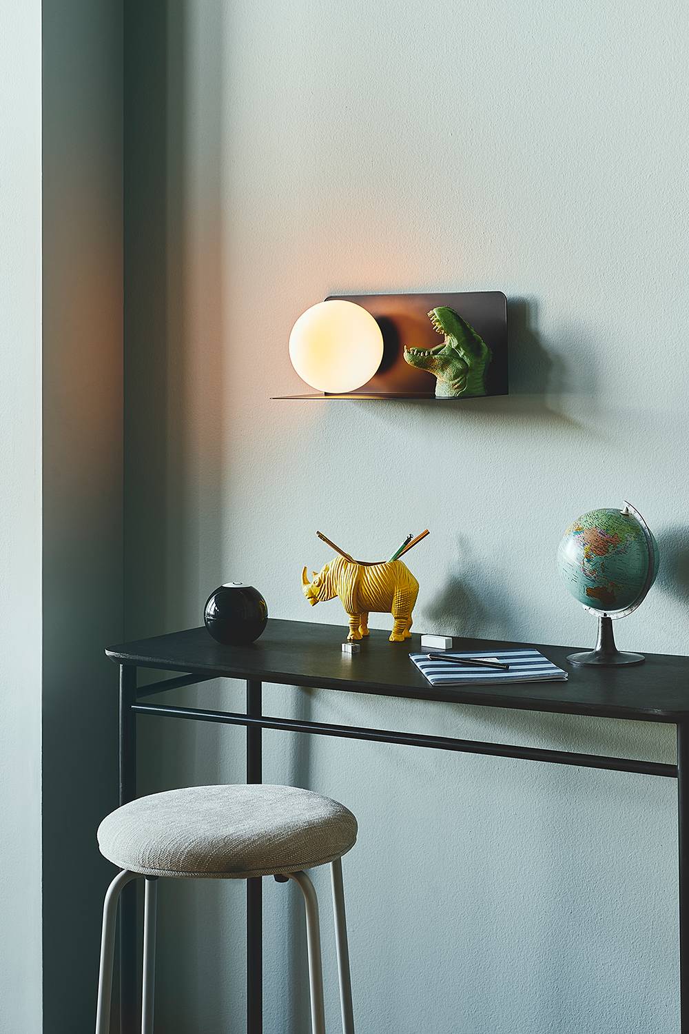 1-Flammig Wandleuchte Lillibeth Aluminium Schwarz