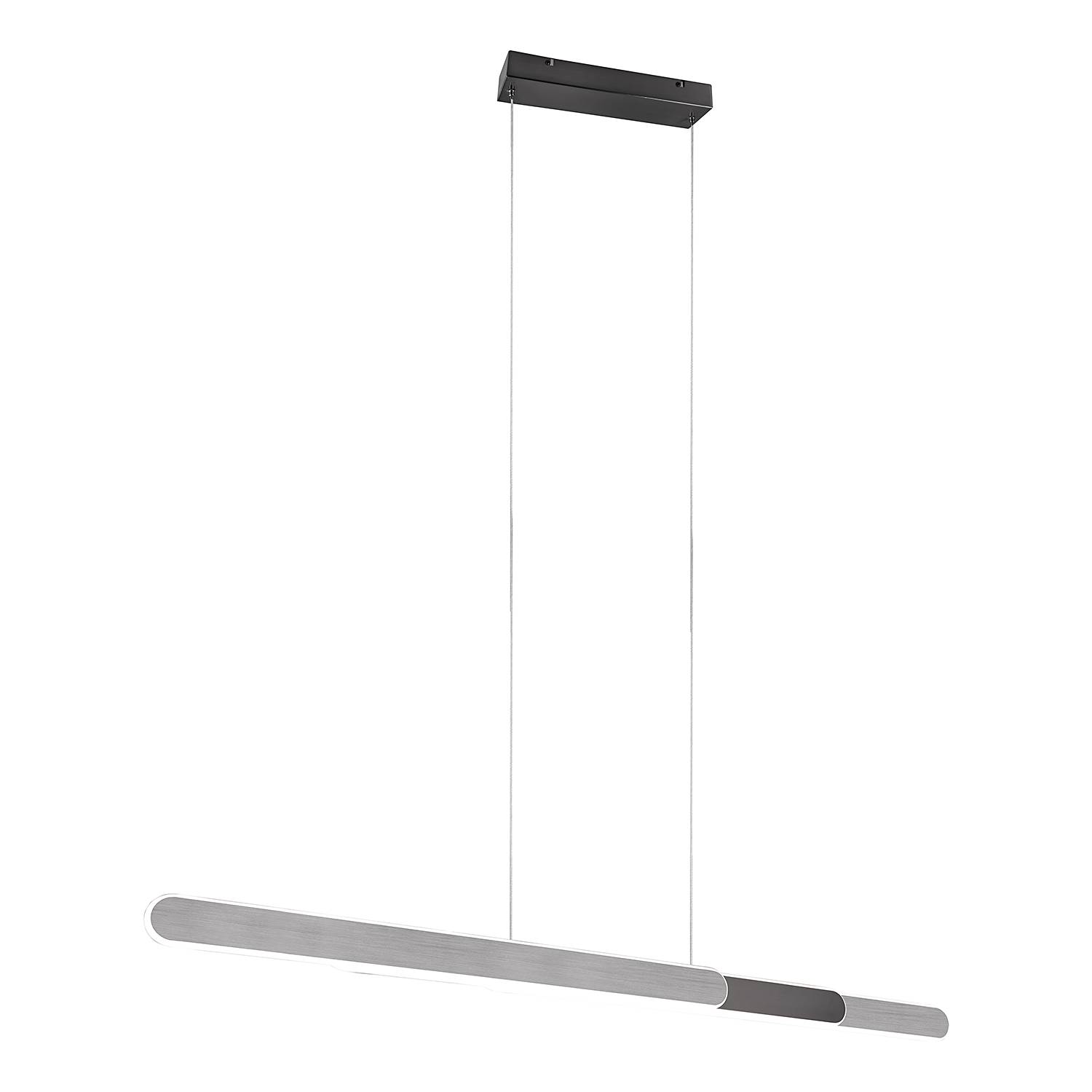 1-Flammig LED-Pendelleuchte Helios Eisen Silber