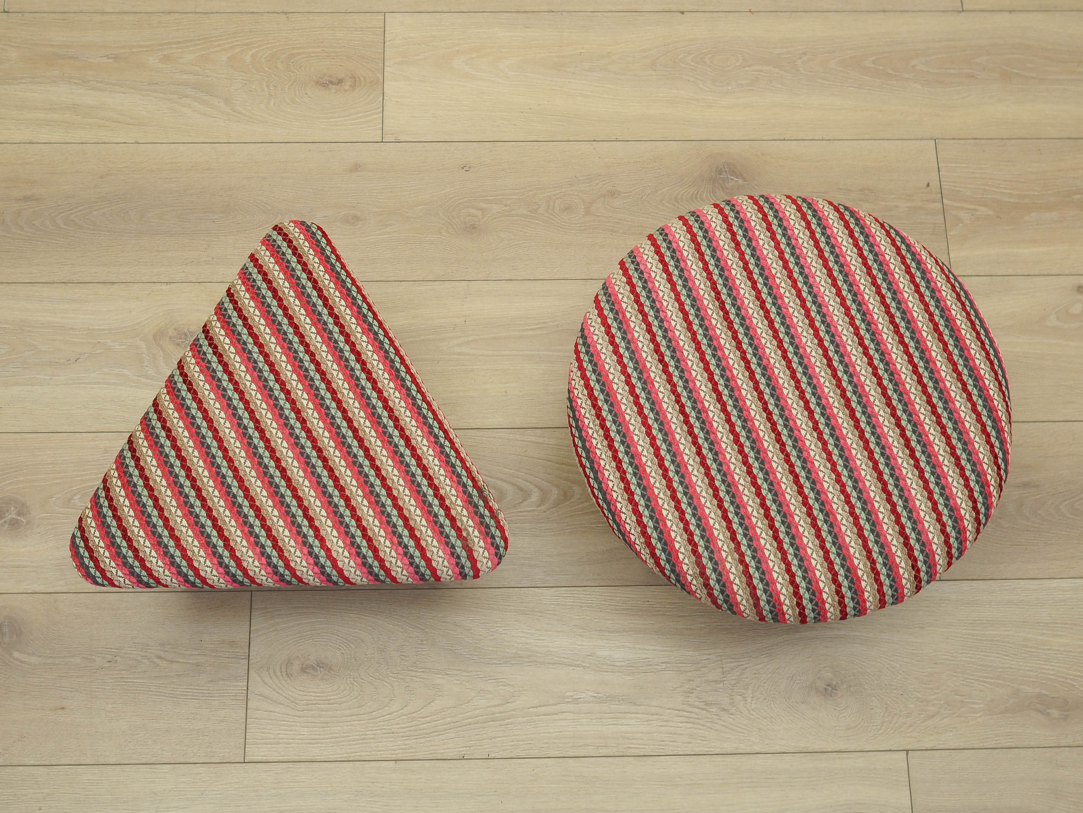 Ottoman Set 2-Piece Brown 1990s