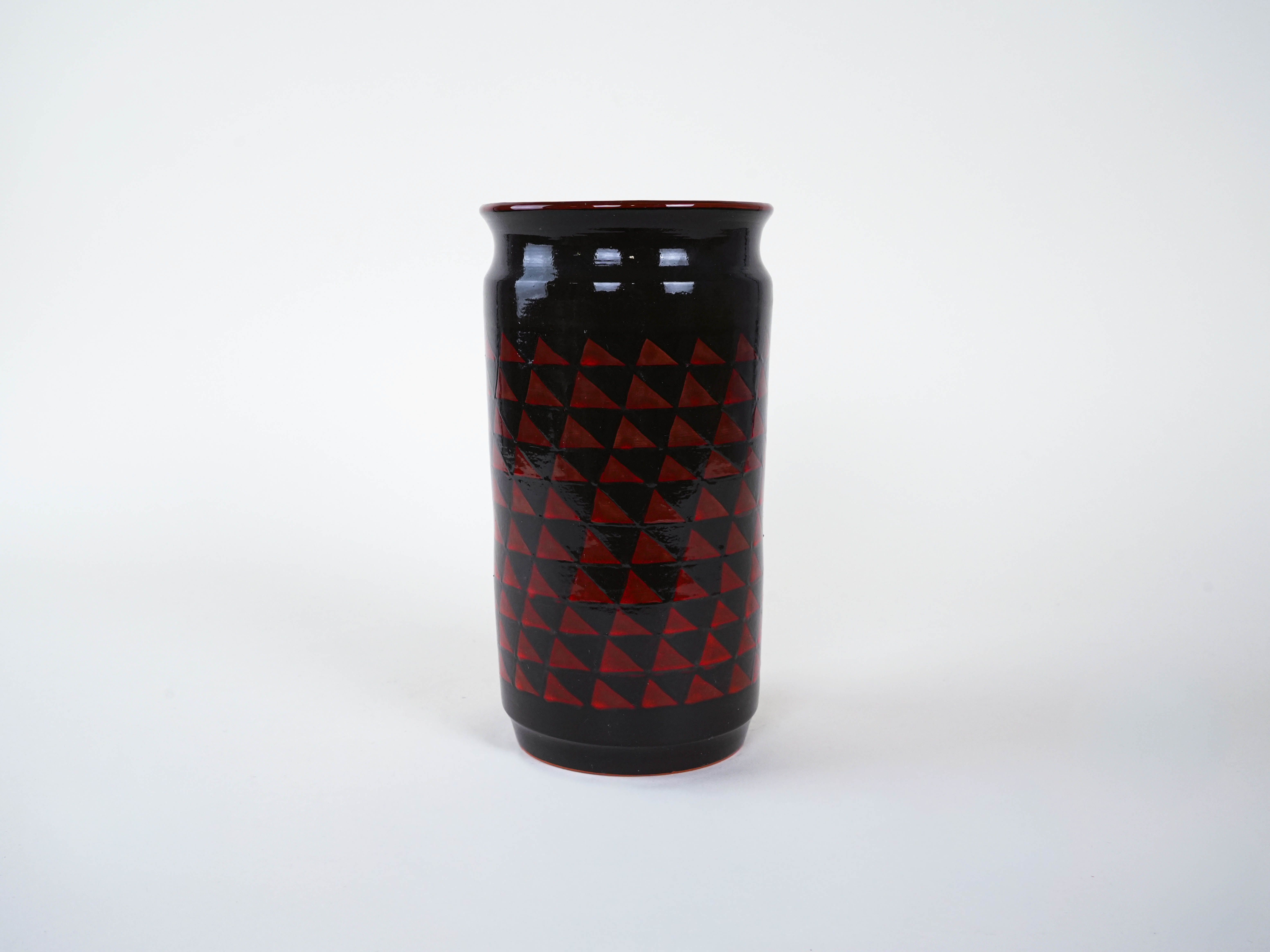 Keramikvase Rot