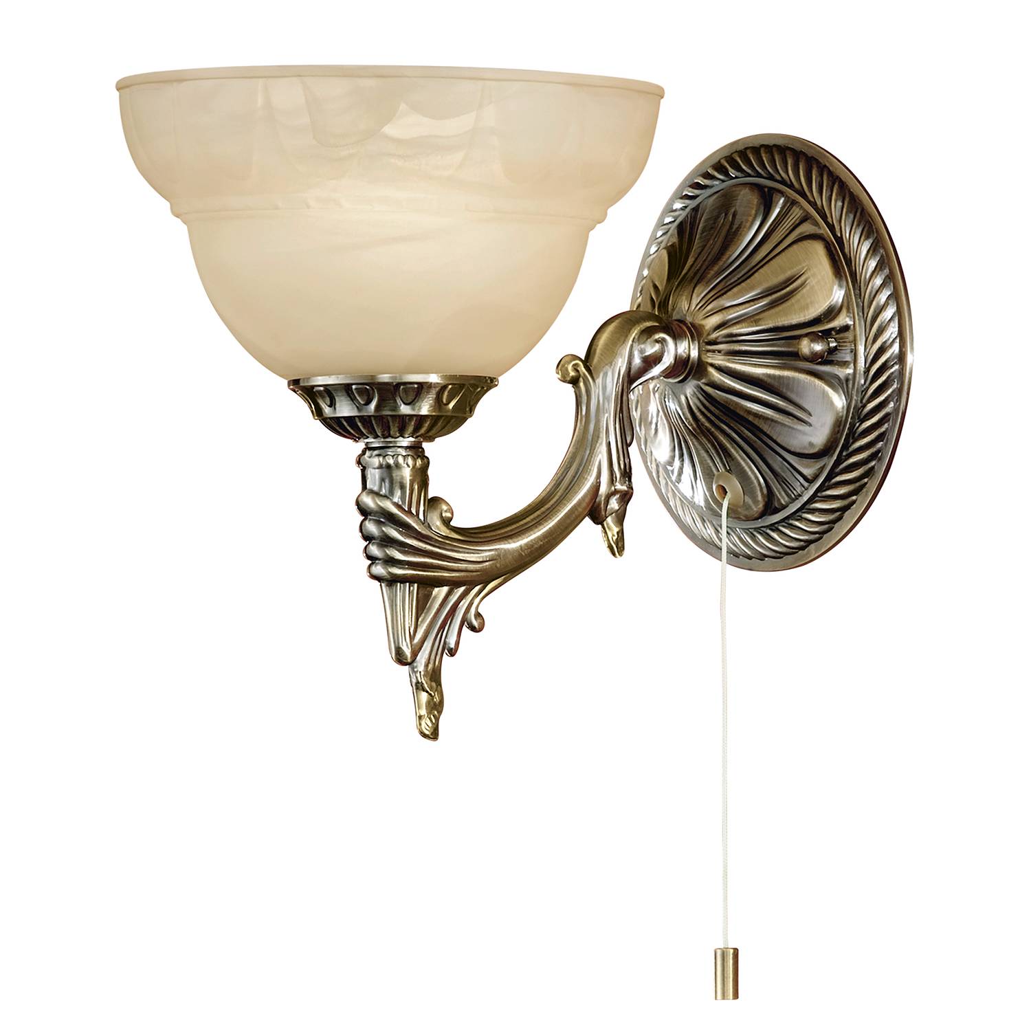 Wandleuchte Marbella Glas Stahl