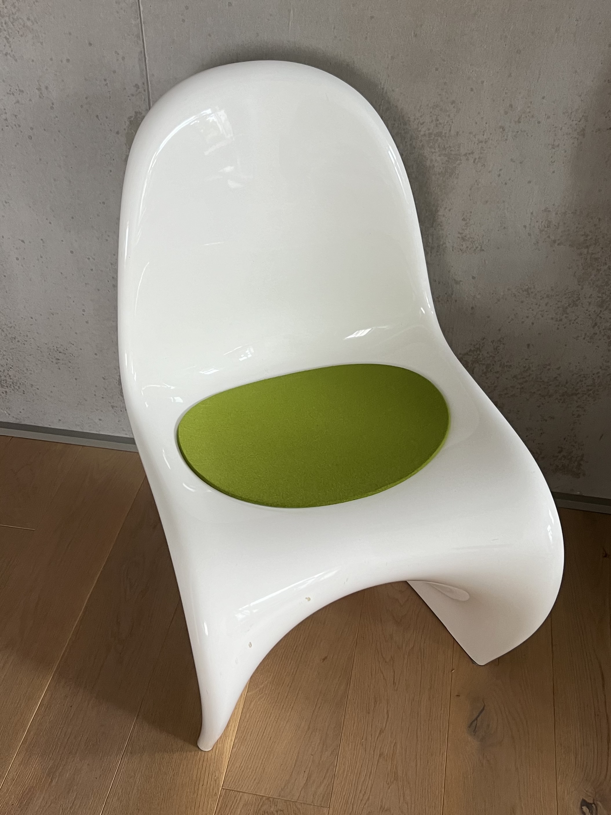 2x Panton Chair Kunststoff Weiß