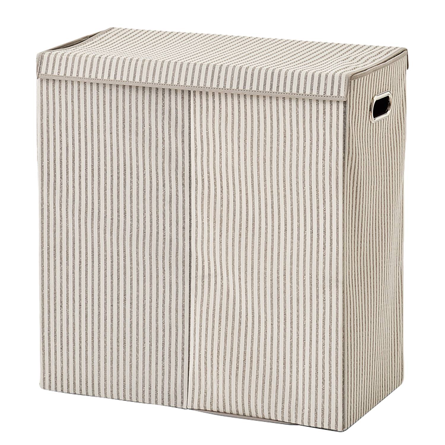 Wäschesammler Stripes Webstoff Beige