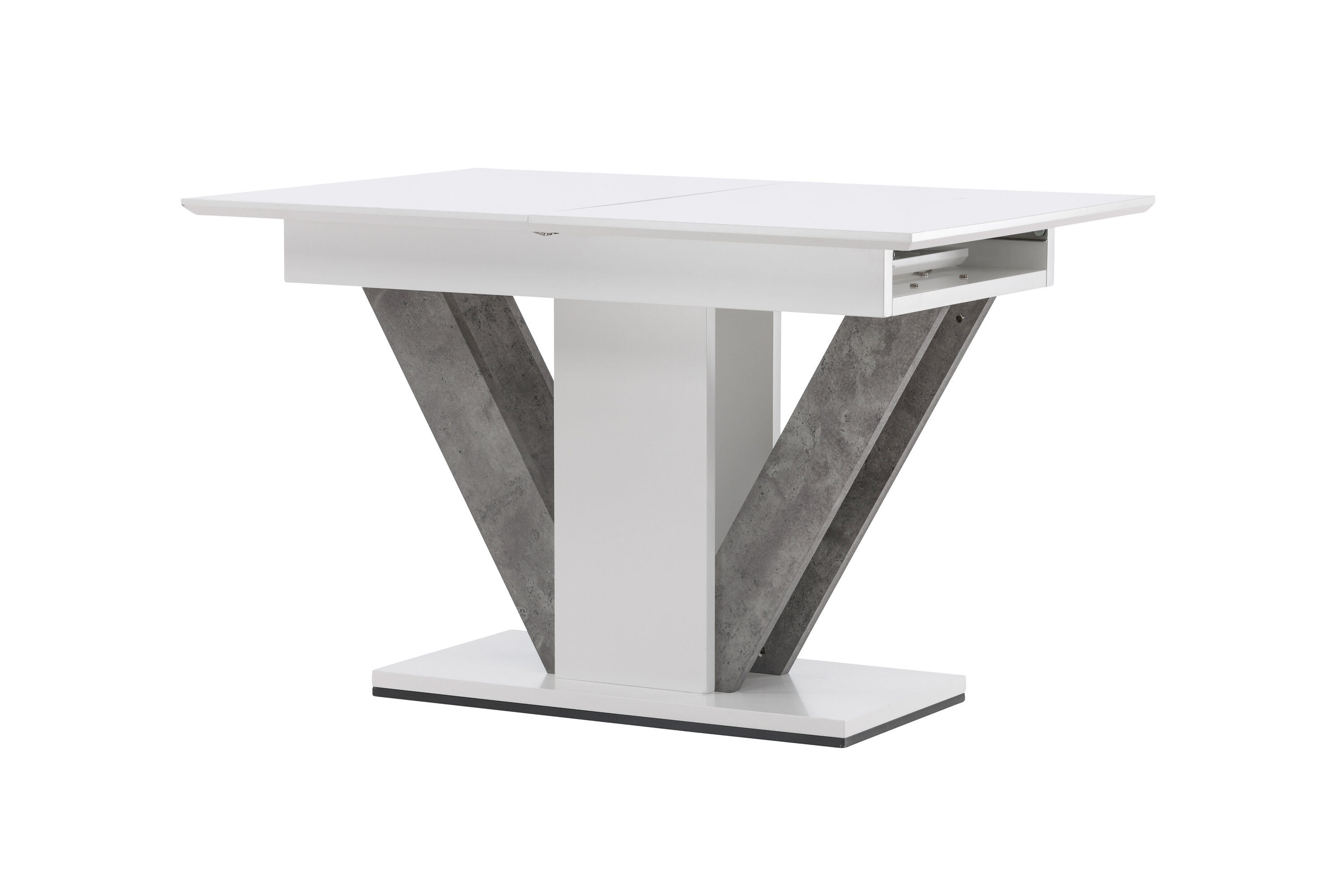 Disa  Dining table  MDF White/Grey 120/160×80
