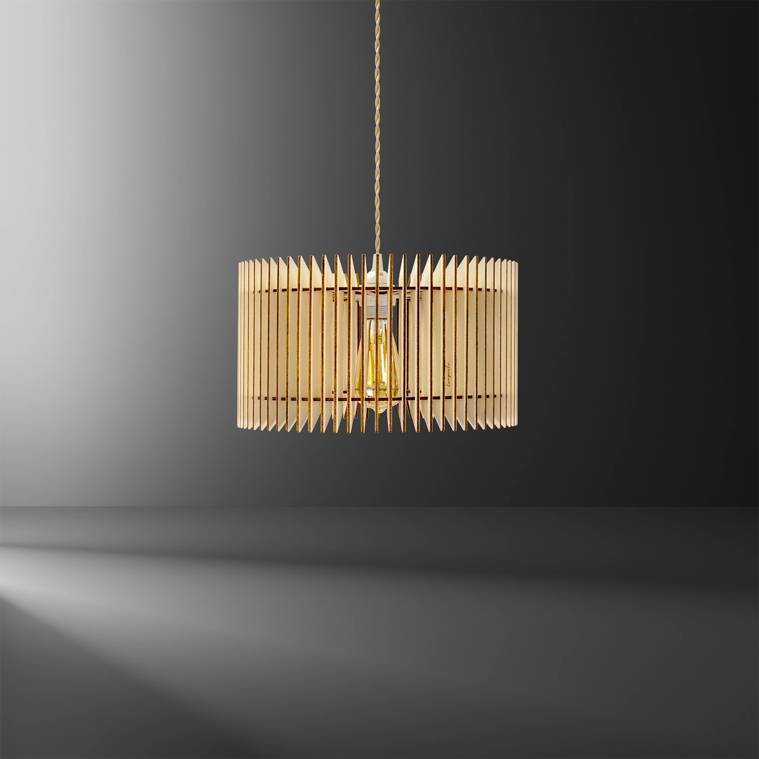 Apollon Pendant Lamp Wood 34cm