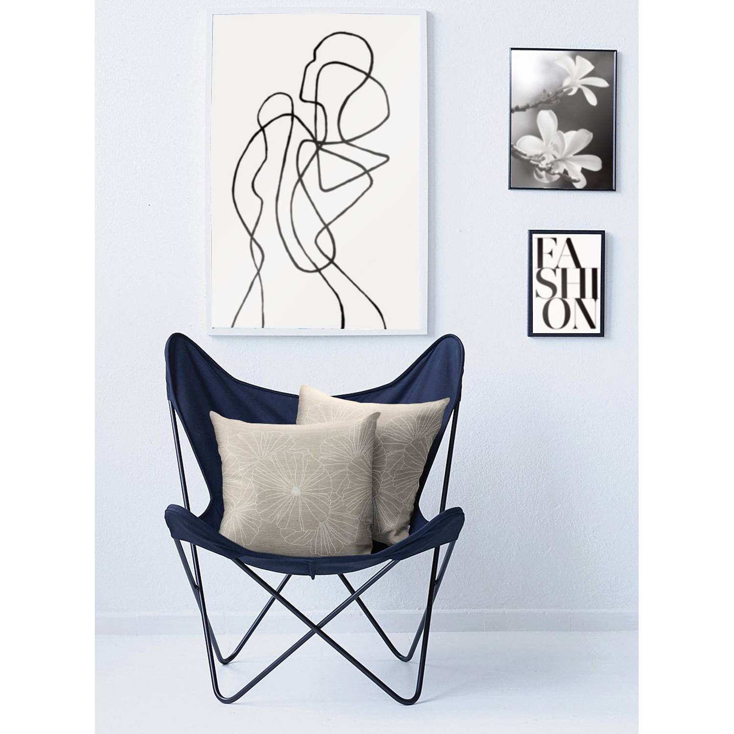 Dekokissen Baumwolle Beige 45x45cm