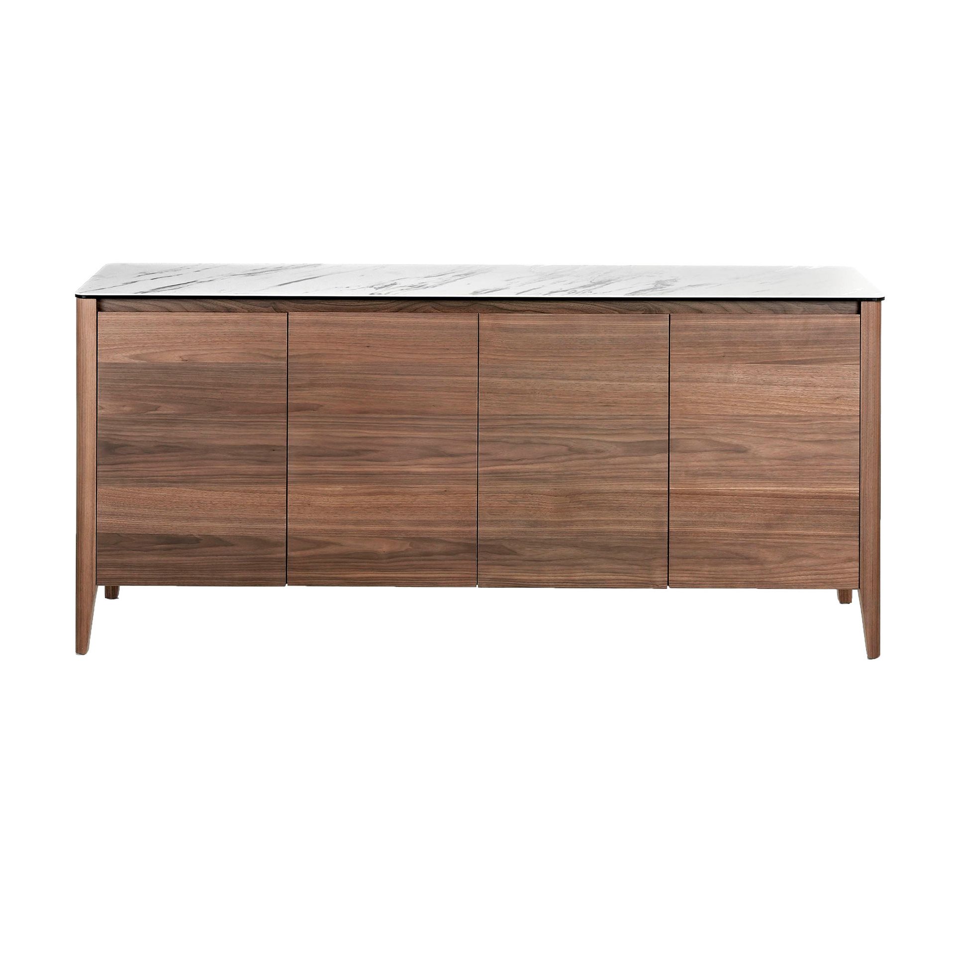Sideboard walnut wood marble look