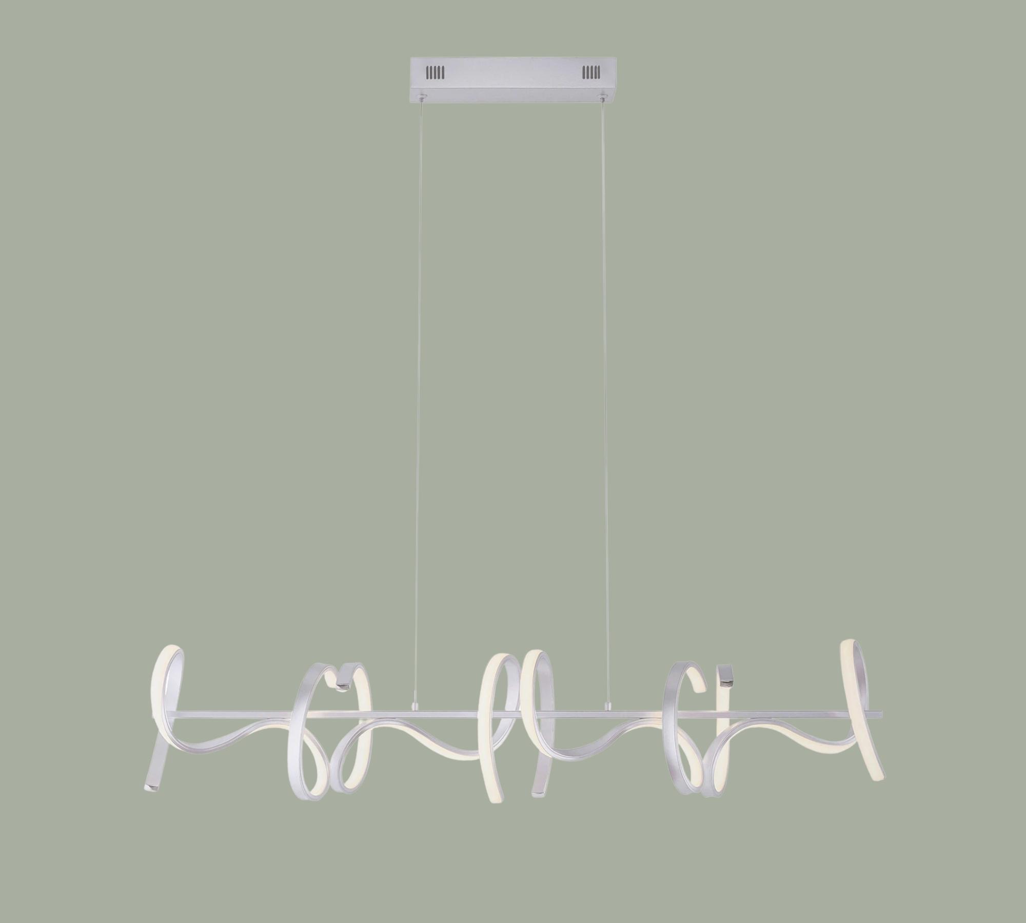 LED-Pendelleuchte Geschwungen Silber