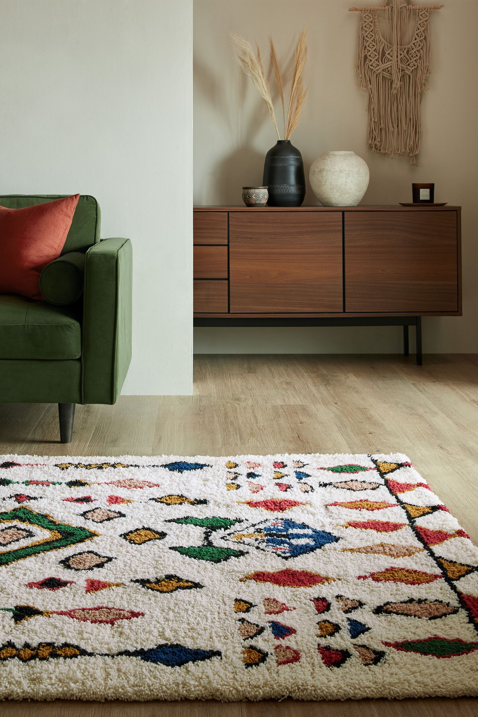 Fes Shaggy Teppich Wolle 160x230cm